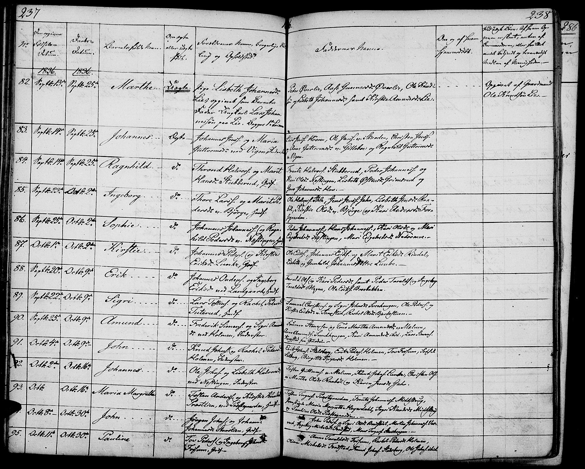 Øyer prestekontor, SAH/PREST-084/H/Ha/Haa/L0004: Parish register (official) no. 4, 1824-1841, p. 237-238