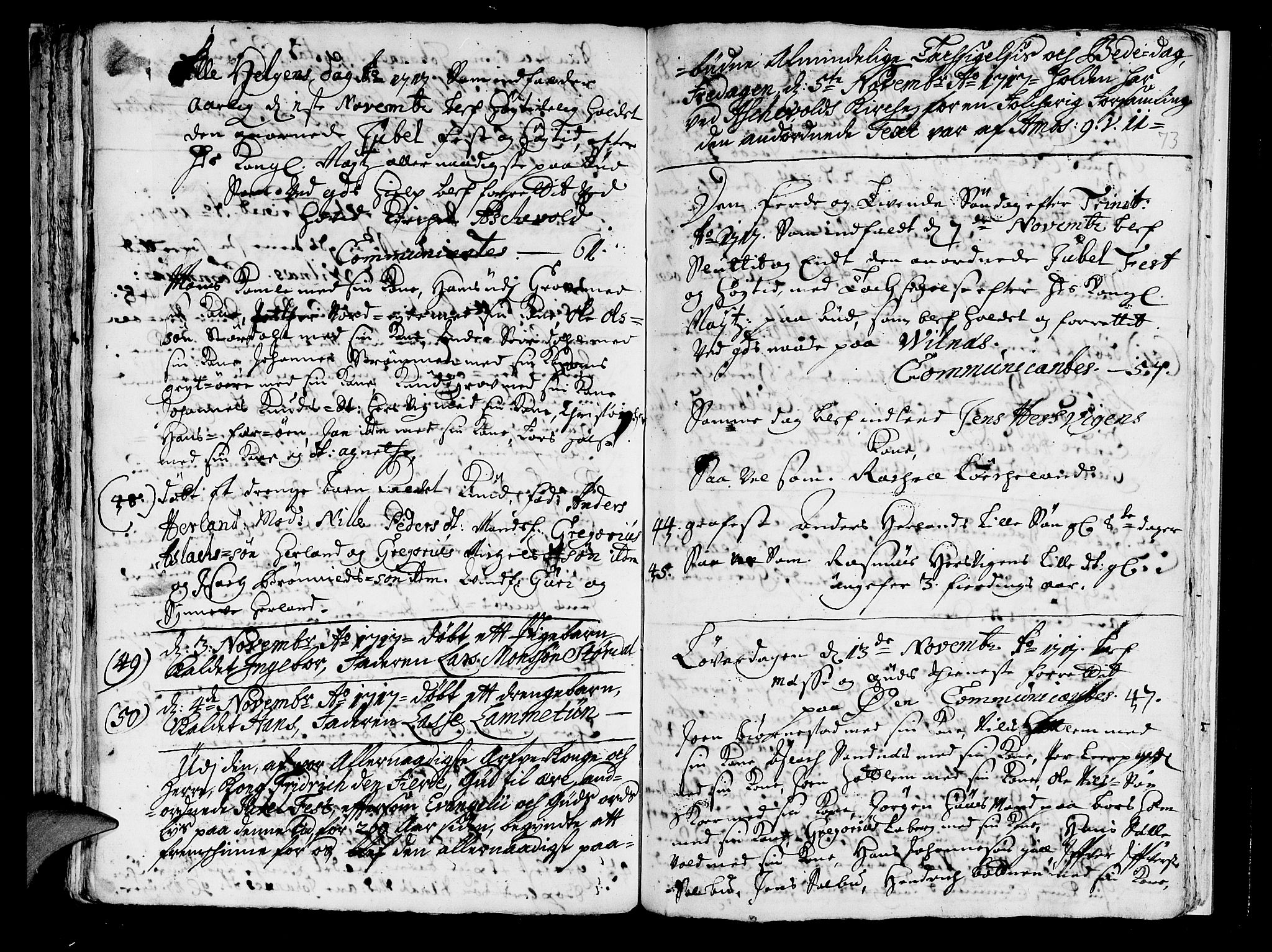 Askvoll sokneprestembete, SAB/A-79501/H/Haa/Haaa/L0003: Parish register (official) no. A 3, 1715-1718, p. 73
