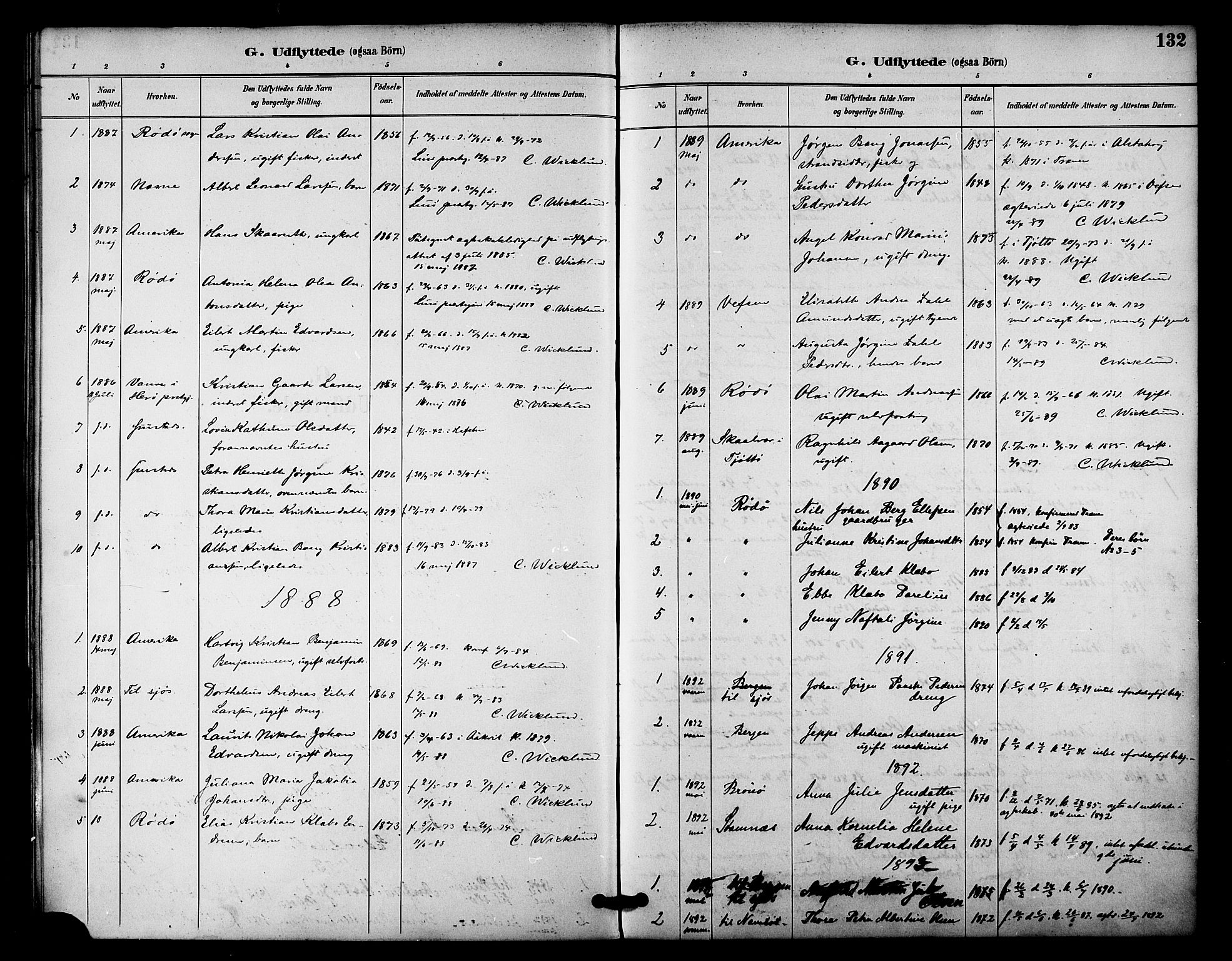 Ministerialprotokoller, klokkerbøker og fødselsregistre - Nordland, SAT/A-1459/840/L0580: Parish register (official) no. 840A02, 1887-1909, p. 132