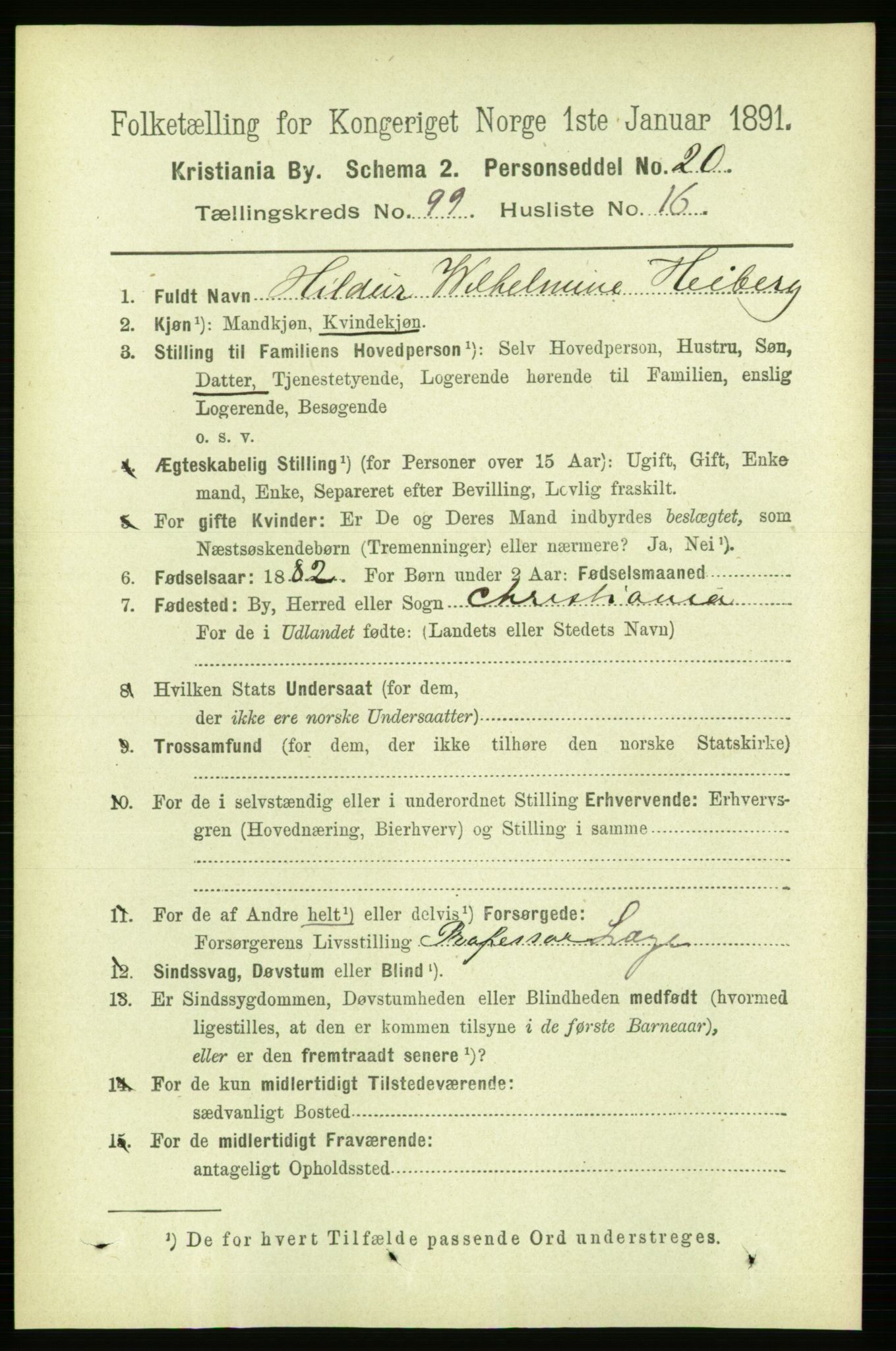 RA, 1891 census for 0301 Kristiania, 1891, p. 48835