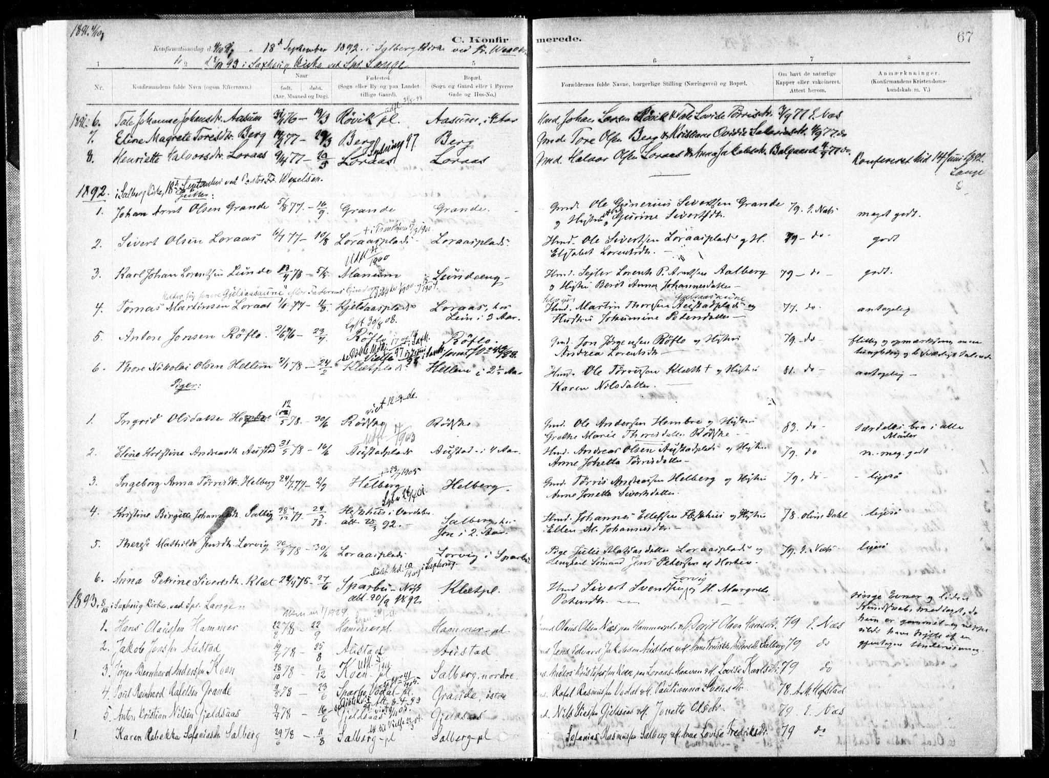 Ministerialprotokoller, klokkerbøker og fødselsregistre - Nord-Trøndelag, SAT/A-1458/731/L0309: Parish register (official) no. 731A01, 1879-1918, p. 67