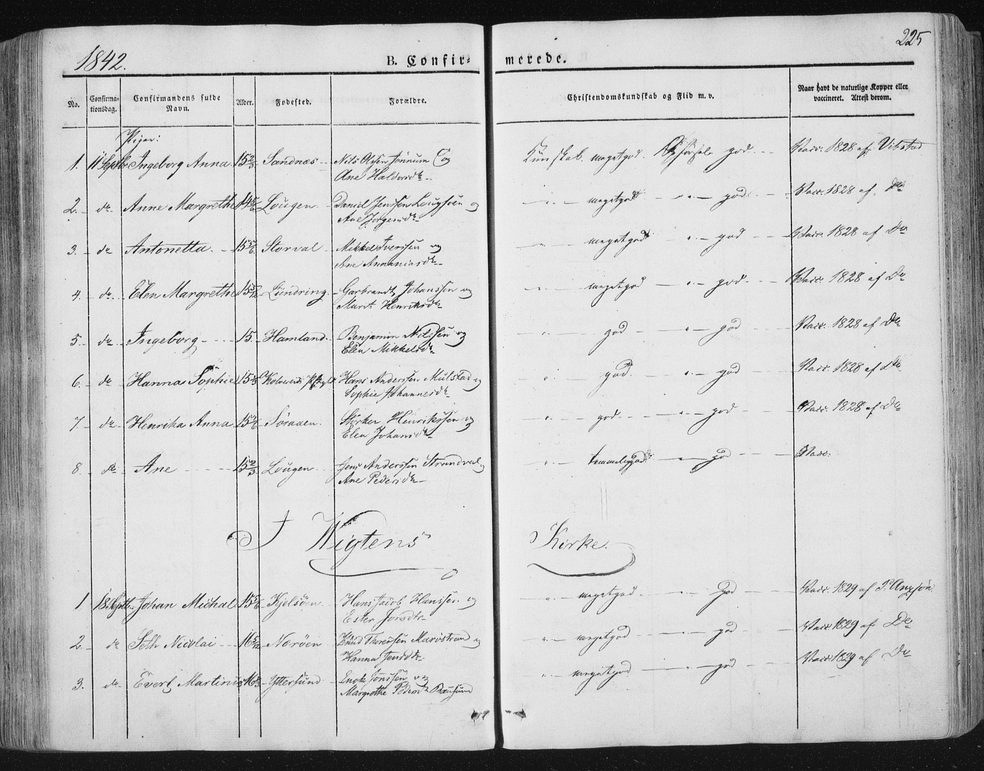 Ministerialprotokoller, klokkerbøker og fødselsregistre - Nord-Trøndelag, SAT/A-1458/784/L0669: Parish register (official) no. 784A04, 1829-1859, p. 225