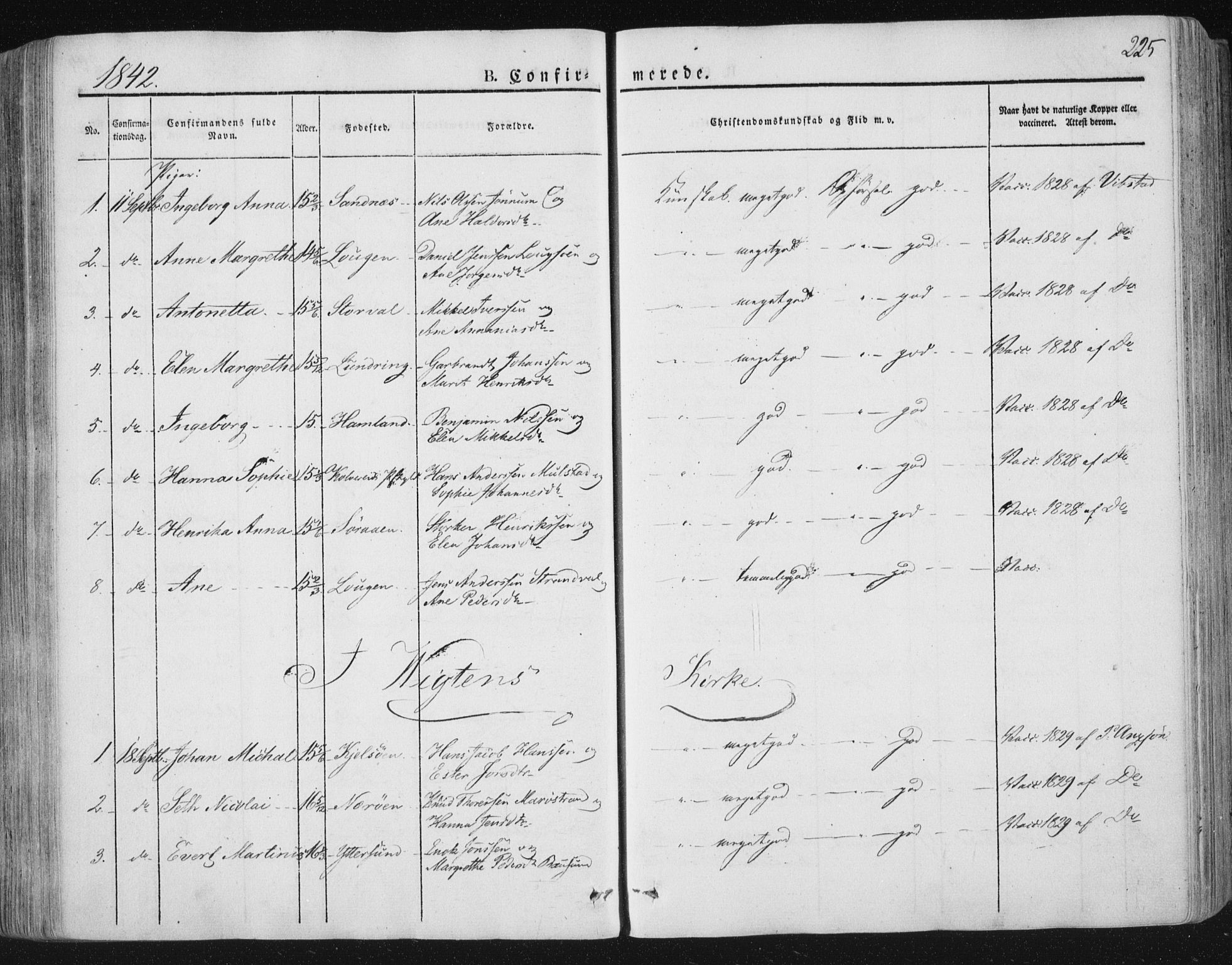 Ministerialprotokoller, klokkerbøker og fødselsregistre - Nord-Trøndelag, AV/SAT-A-1458/784/L0669: Parish register (official) no. 784A04, 1829-1859, p. 225