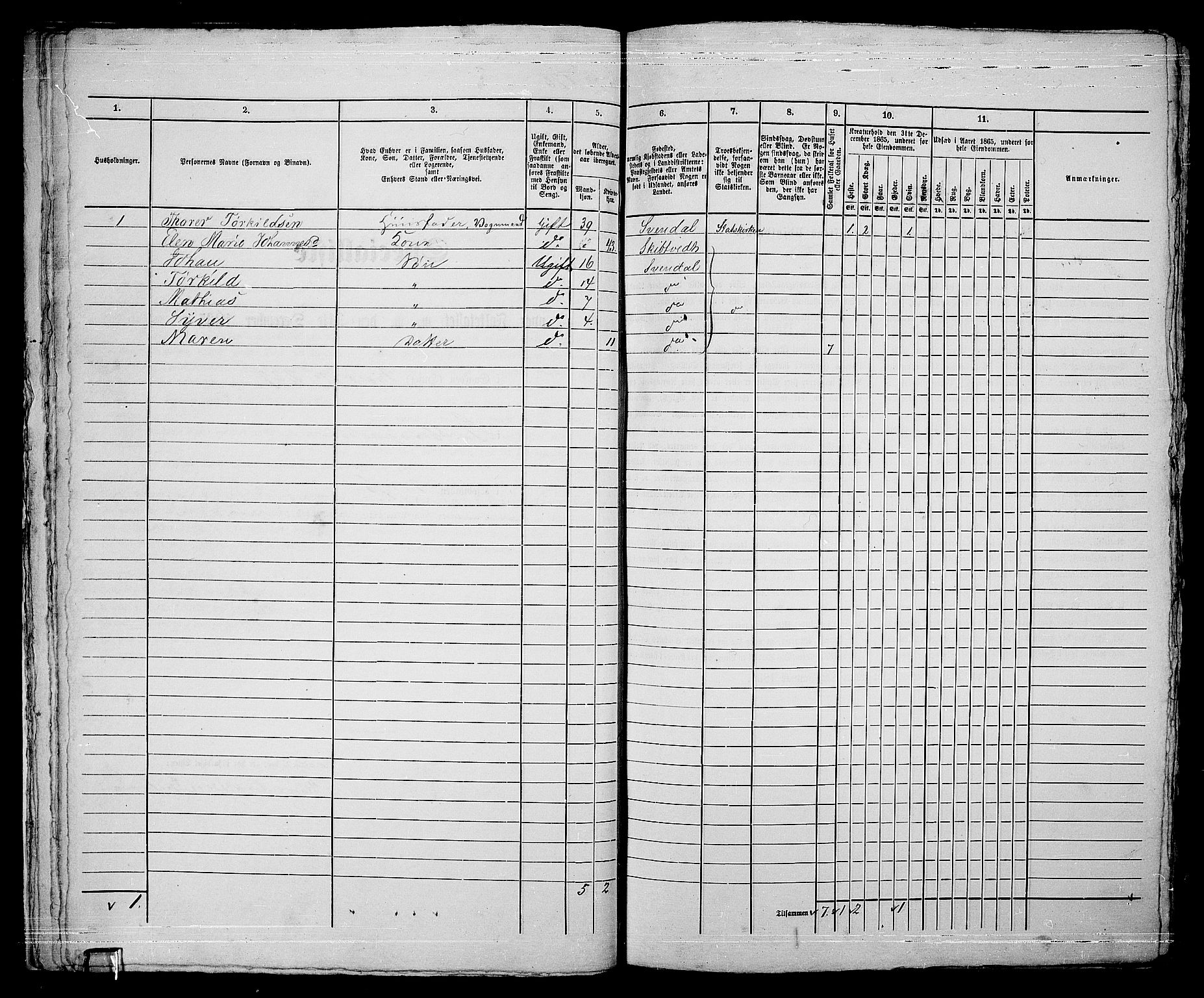 RA, 1865 census for Moss/Moss, 1865, p. 372