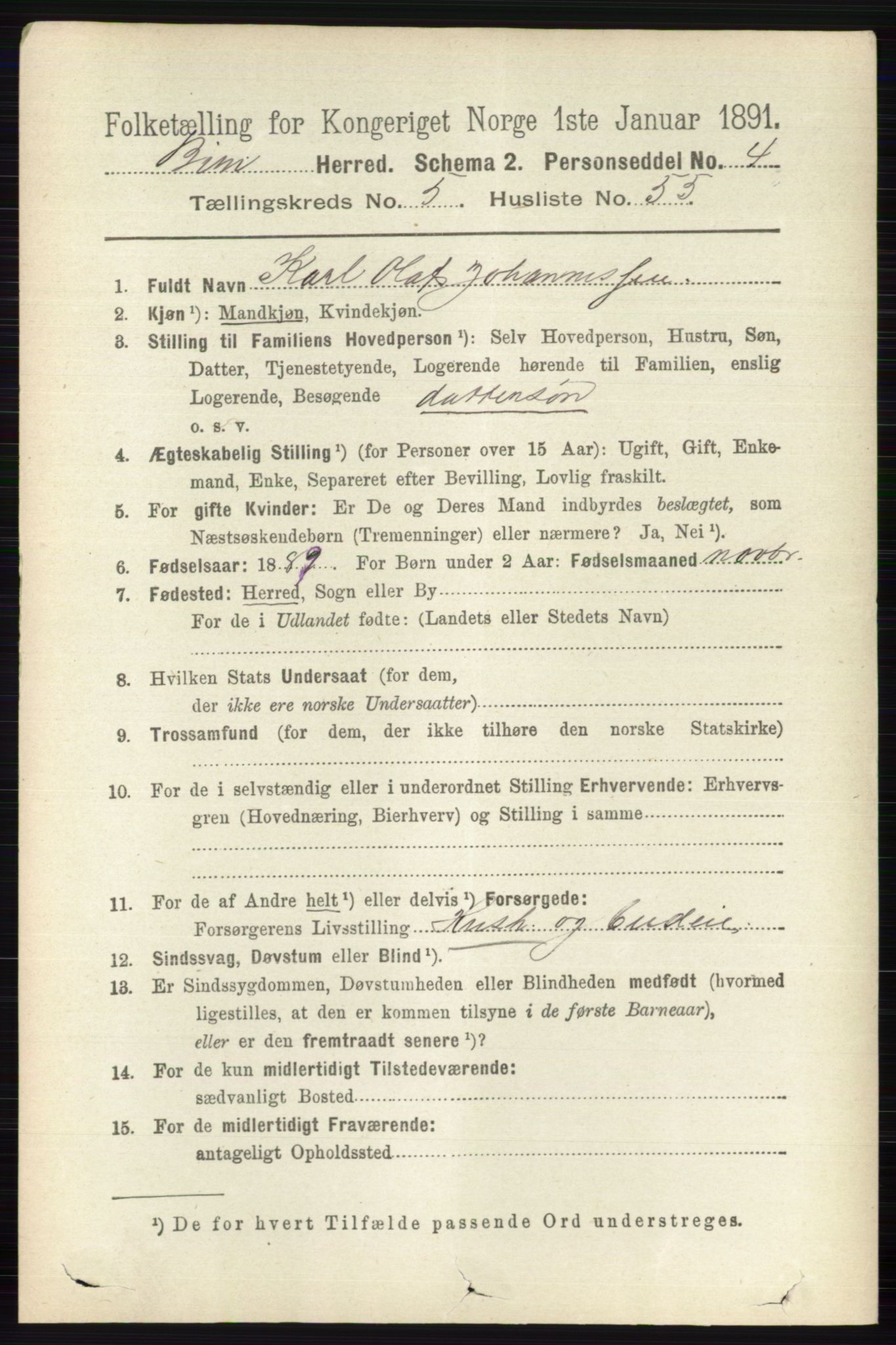 RA, 1891 census for 0525 Biri, 1891, p. 2080