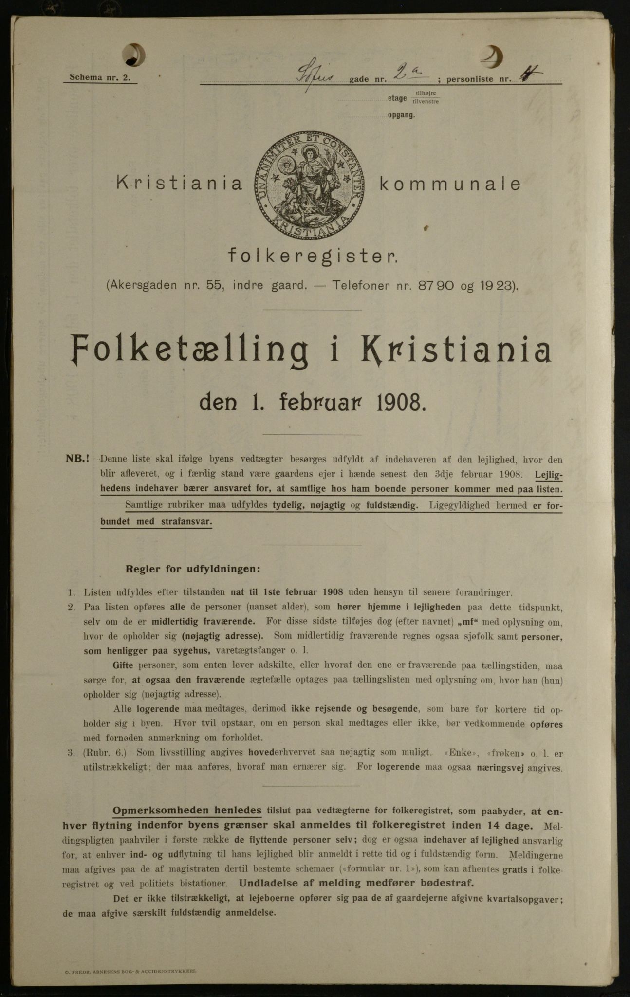 OBA, Municipal Census 1908 for Kristiania, 1908, p. 88831