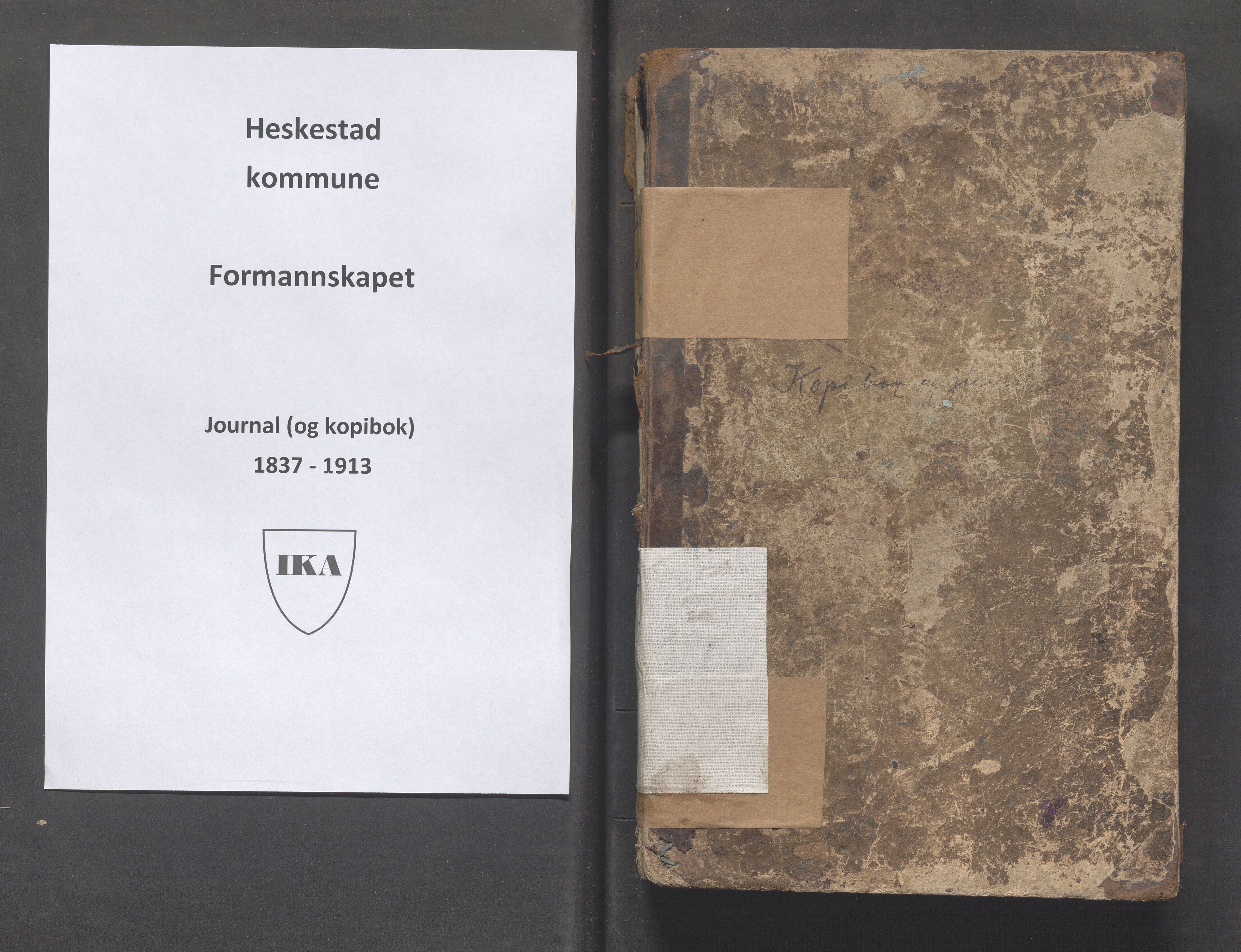 Heskestad kommune - Formannskapet, IKAR/K-101732/C/L0001: Journal (Og kopibok), 1837-1913