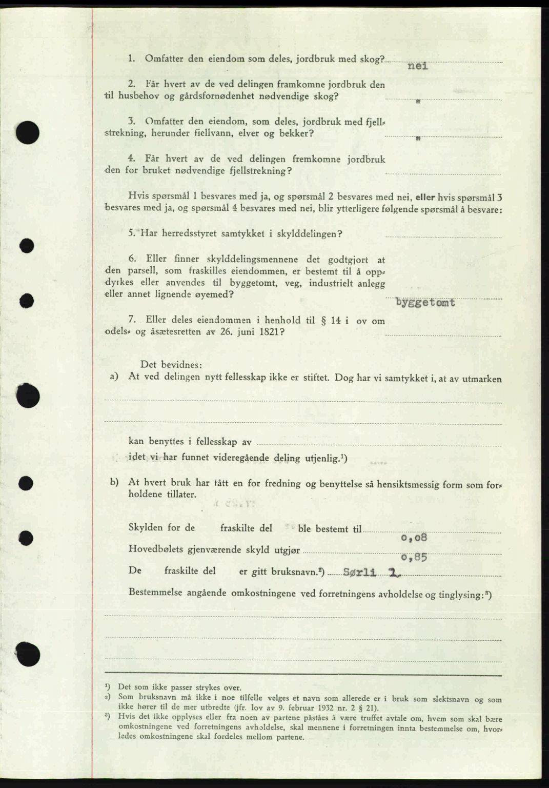 Idd og Marker sorenskriveri, AV/SAO-A-10283/G/Gb/Gbb/L0008: Mortgage book no. A8, 1946-1946, Diary no: : 845/1946