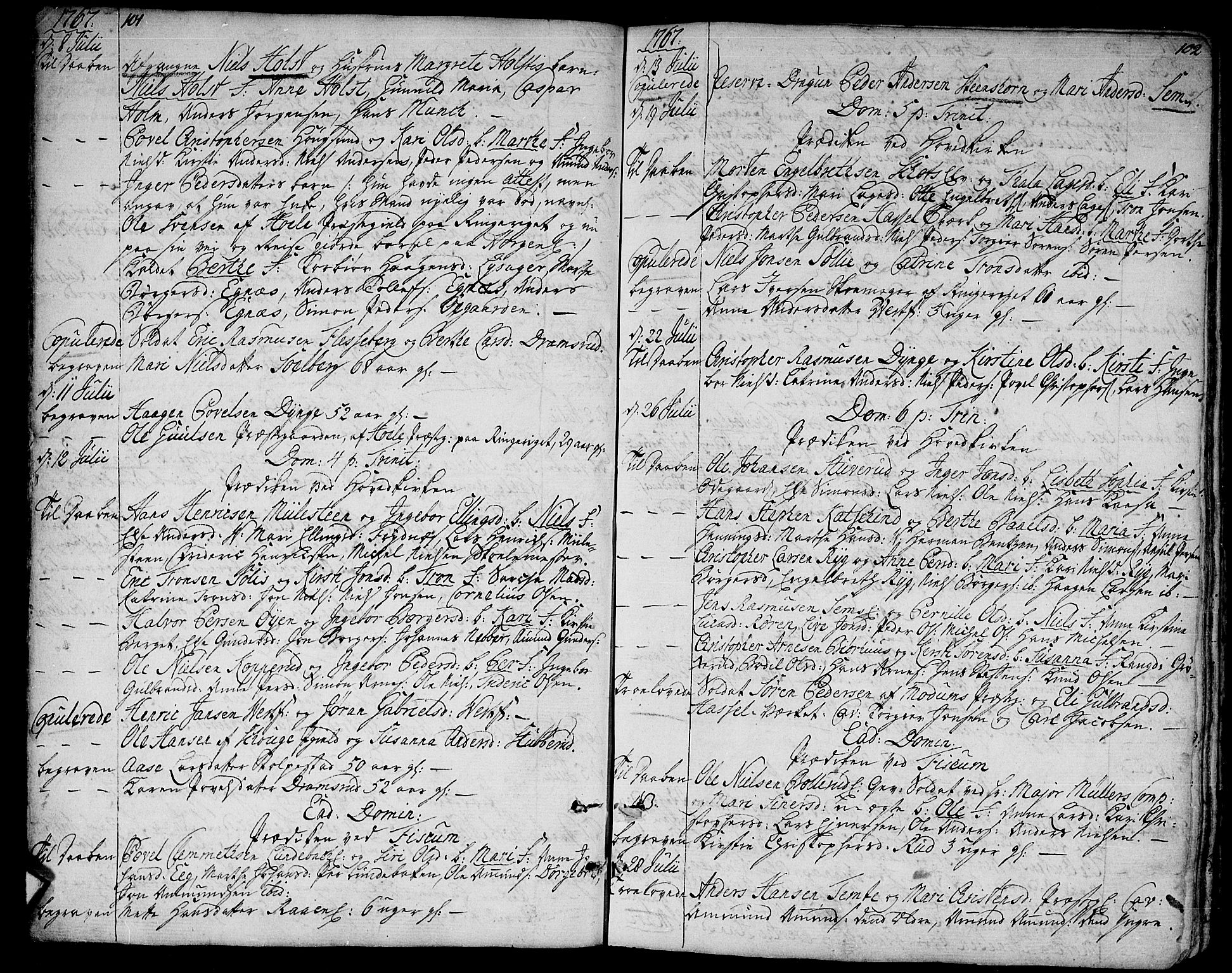 Eiker kirkebøker, SAKO/A-4/F/Fa/L0008: Parish register (official) no. I 8, 1764-1788, p. 101-102