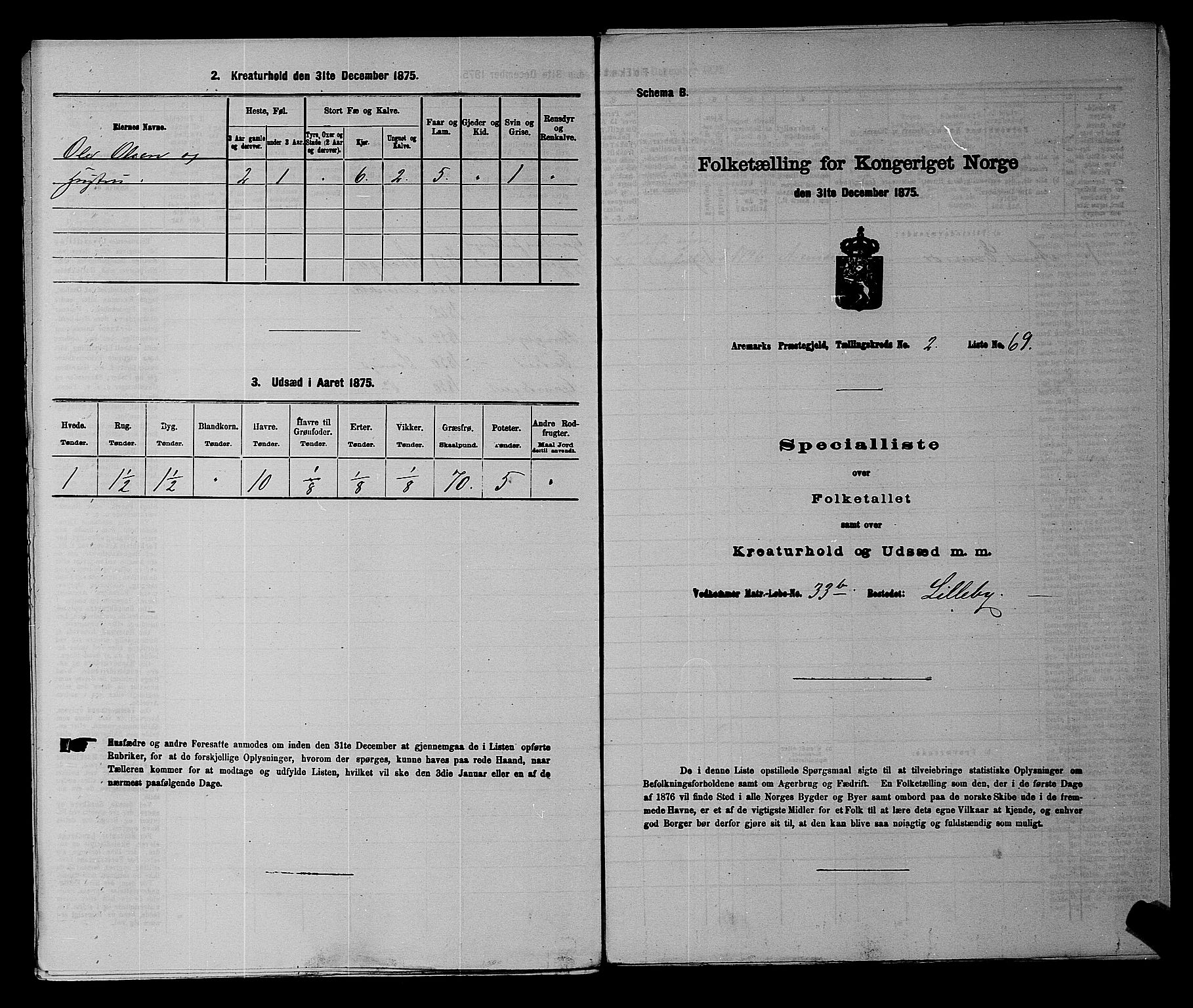 RA, 1875 census for 0118P Aremark, 1875, p. 369