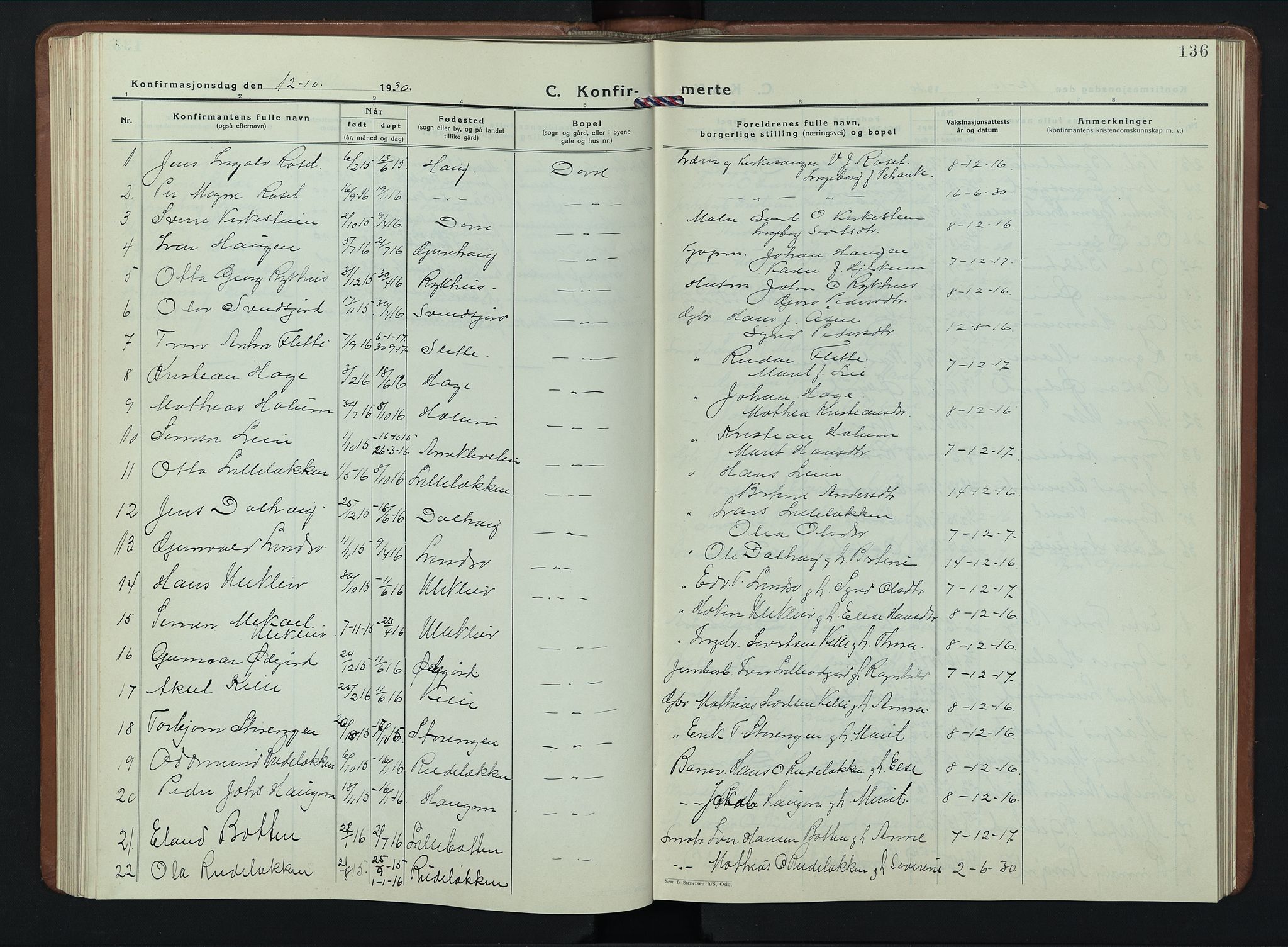 Dovre prestekontor, AV/SAH-PREST-066/H/Ha/Hab/L0004: Parish register (copy) no. 4, 1926-1949, p. 136
