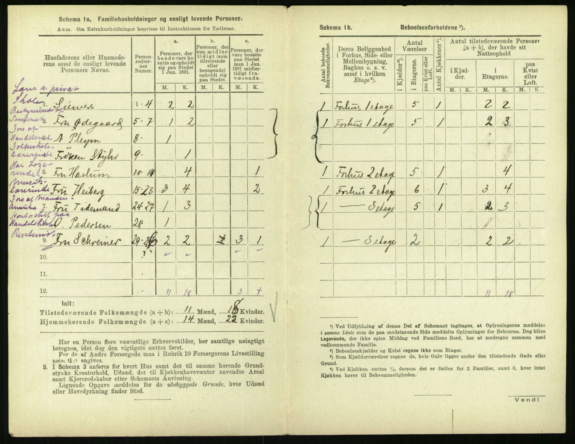 RA, 1891 census for 0301 Kristiania, 1891, p. 44352