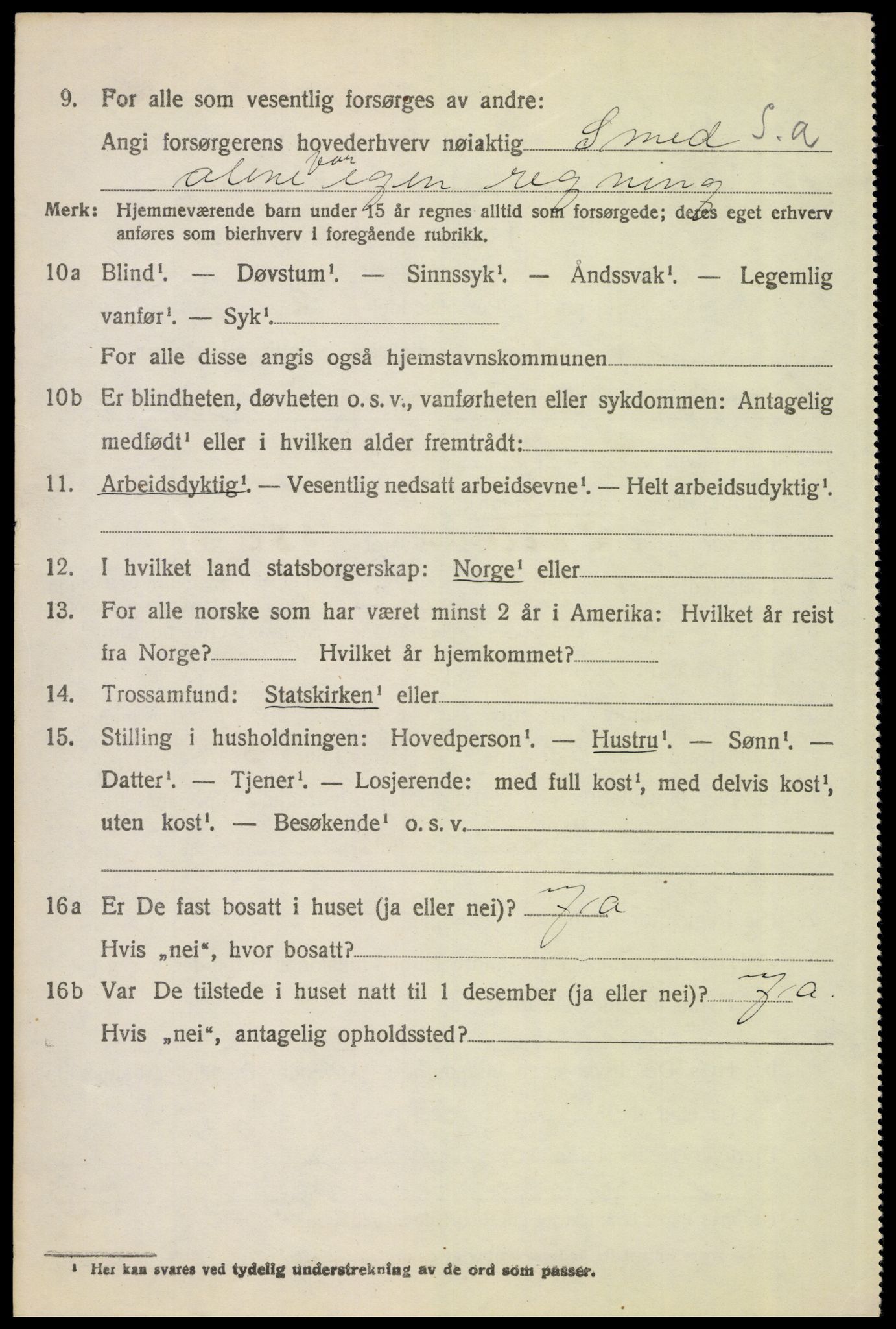 SAH, 1920 census for Ytre Rendal, 1920, p. 3648