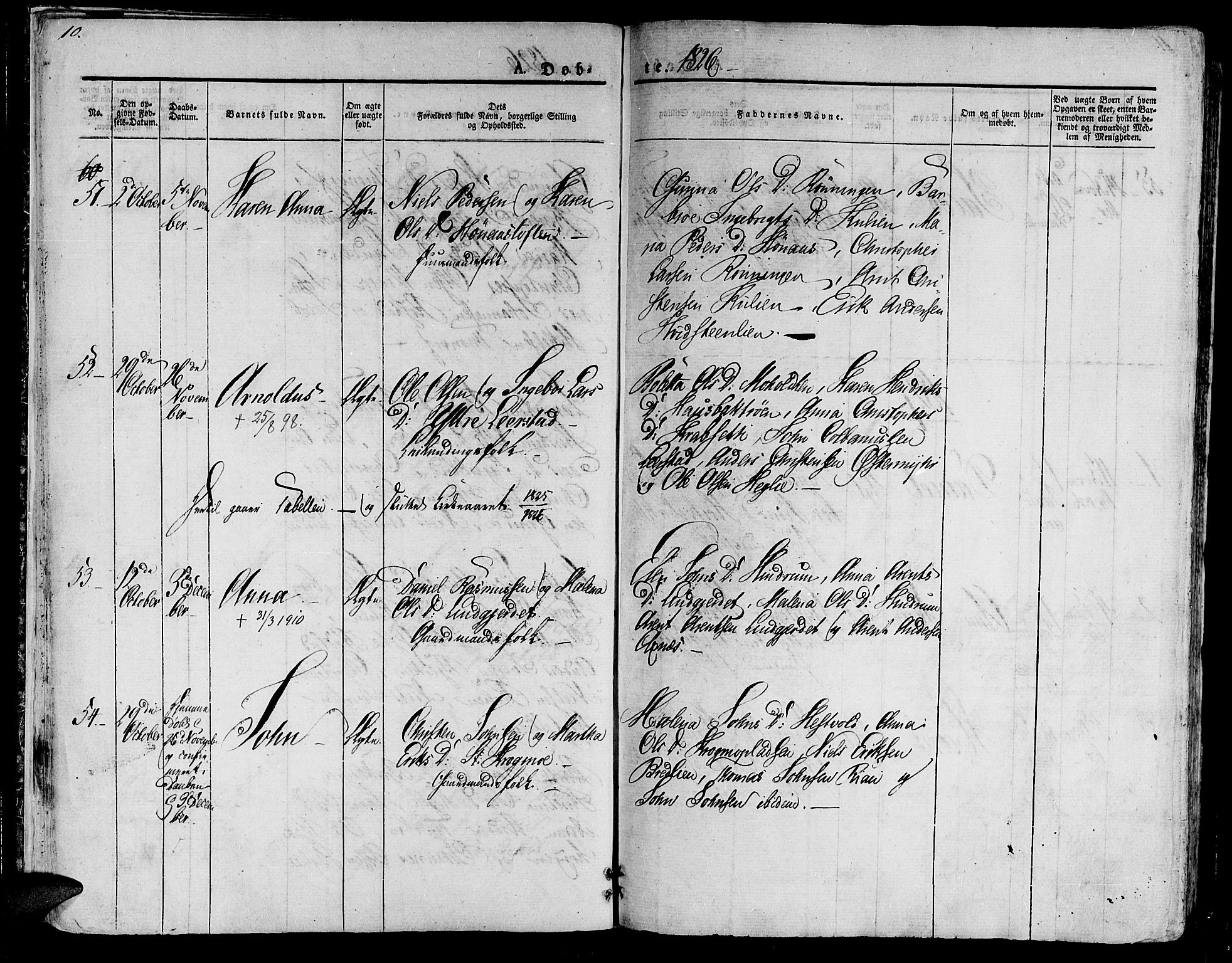 Ministerialprotokoller, klokkerbøker og fødselsregistre - Nord-Trøndelag, SAT/A-1458/701/L0006: Parish register (official) no. 701A06, 1825-1841, p. 10