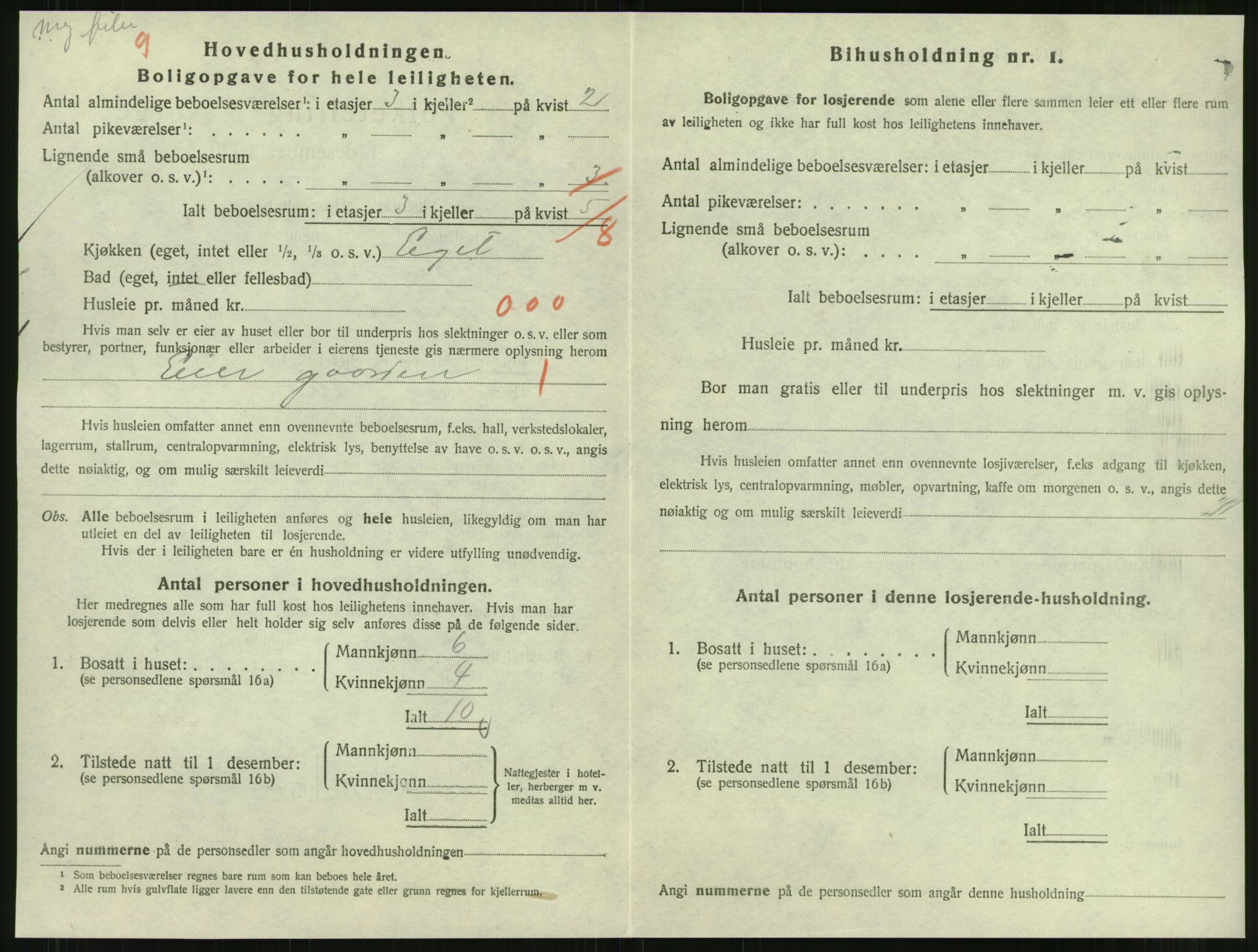 SAT, 1920 census for Namsos, 1920, p. 1050