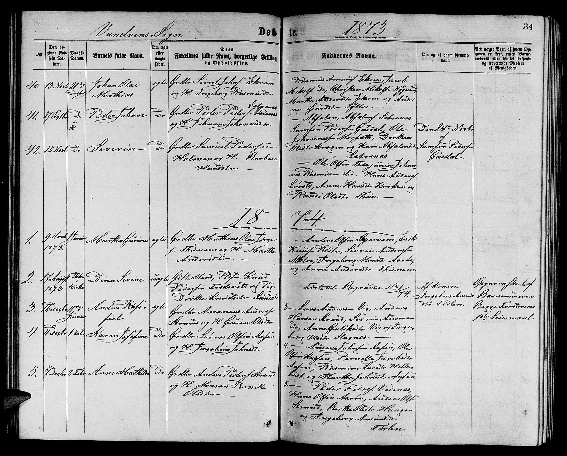 Ministerialprotokoller, klokkerbøker og fødselsregistre - Møre og Romsdal, SAT/A-1454/501/L0016: Parish register (copy) no. 501C02, 1868-1884, p. 34