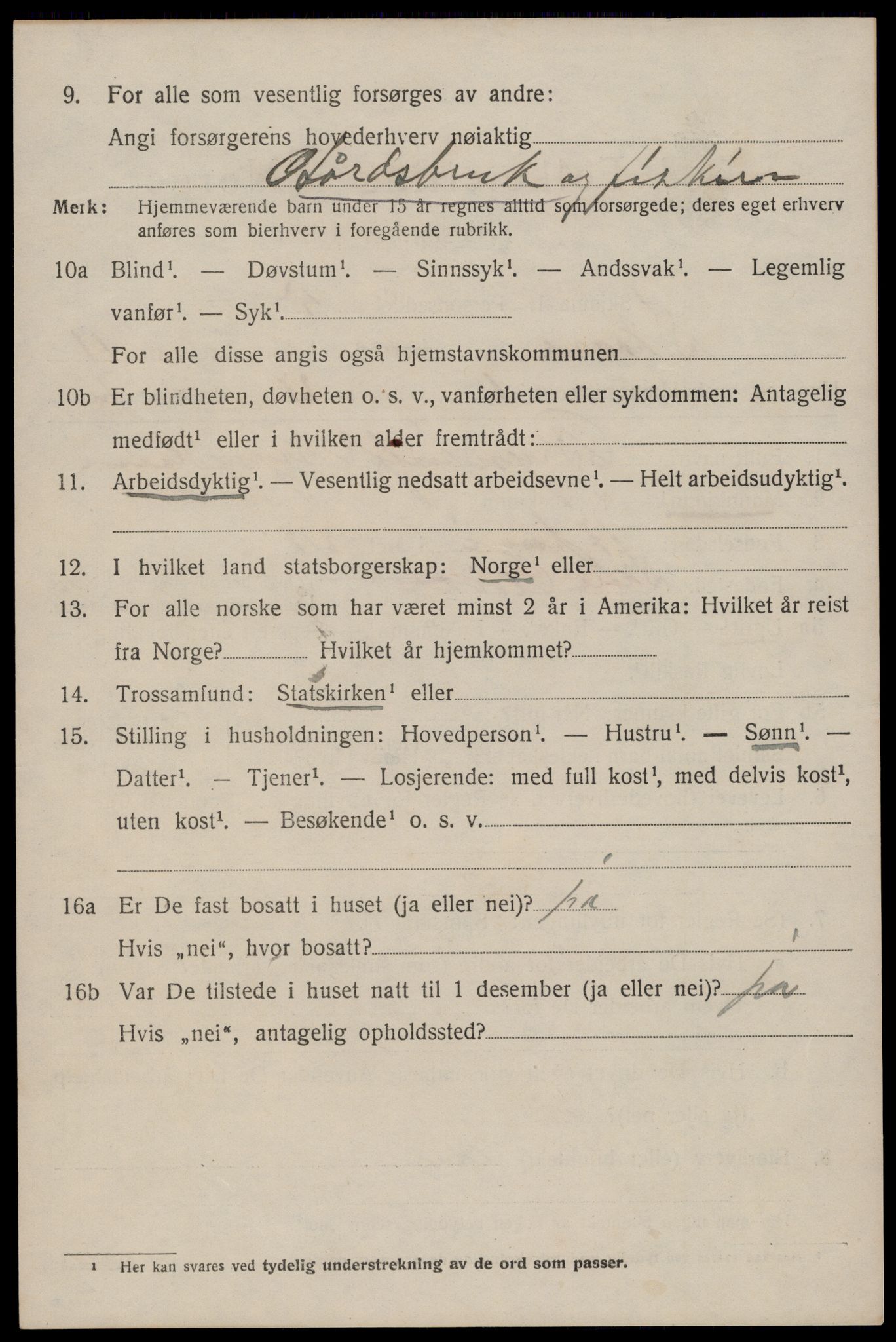 SAST, 1920 census for Skåre, 1920, p. 8285