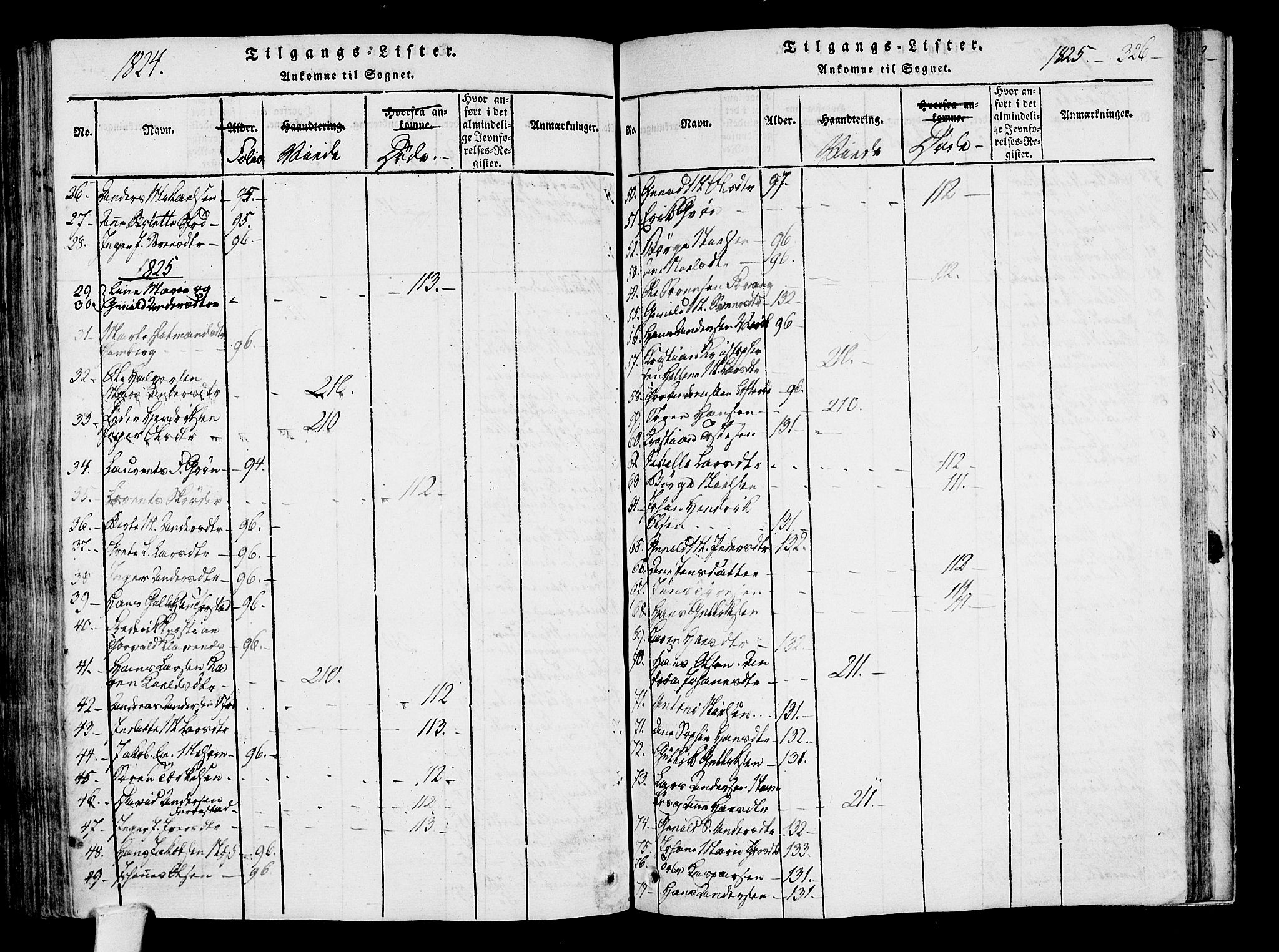 Sandar kirkebøker, AV/SAKO-A-243/F/Fa/L0004: Parish register (official) no. 4, 1814-1832, p. 326