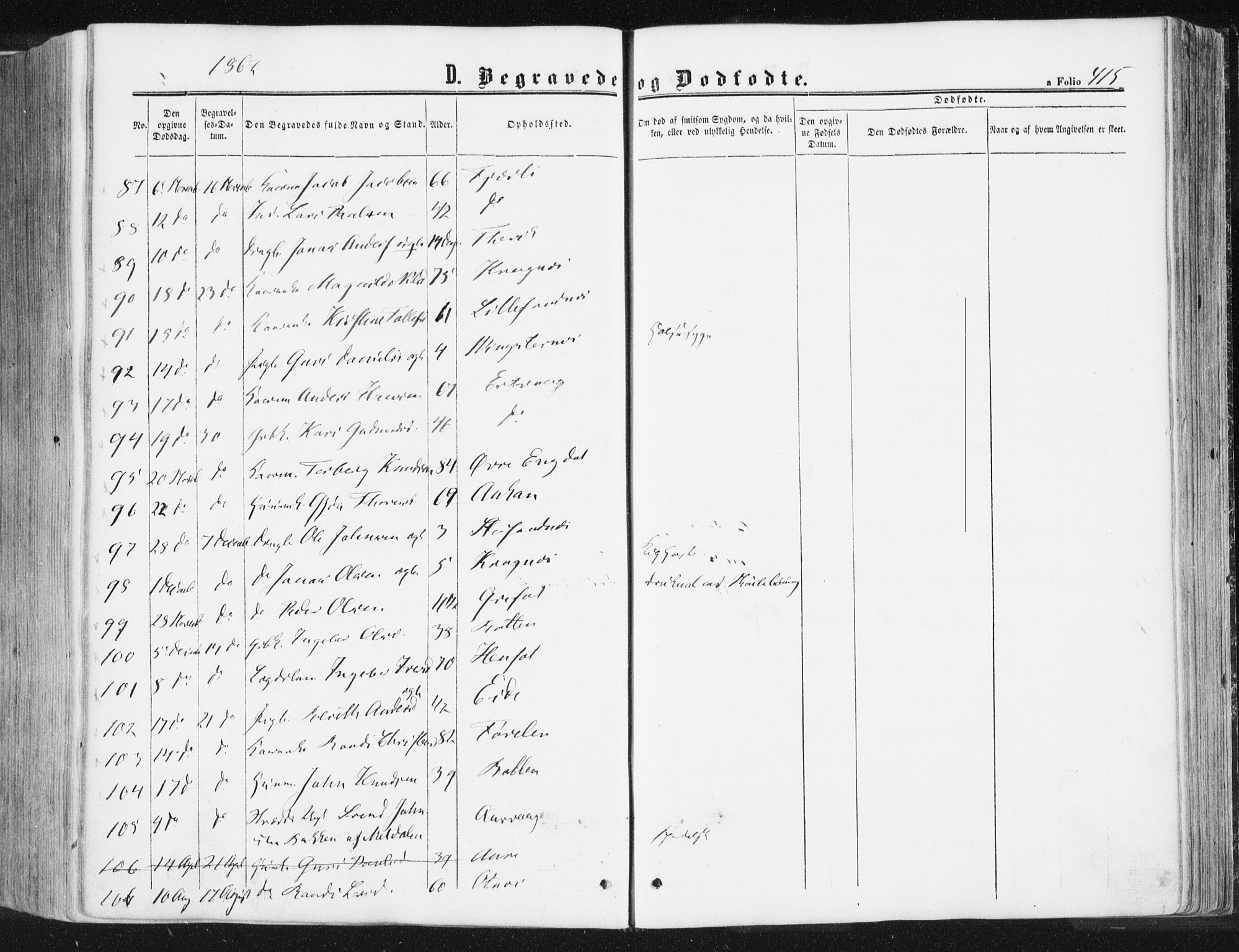 Ministerialprotokoller, klokkerbøker og fødselsregistre - Møre og Romsdal, AV/SAT-A-1454/578/L0905: Parish register (official) no. 578A04, 1859-1877, p. 415