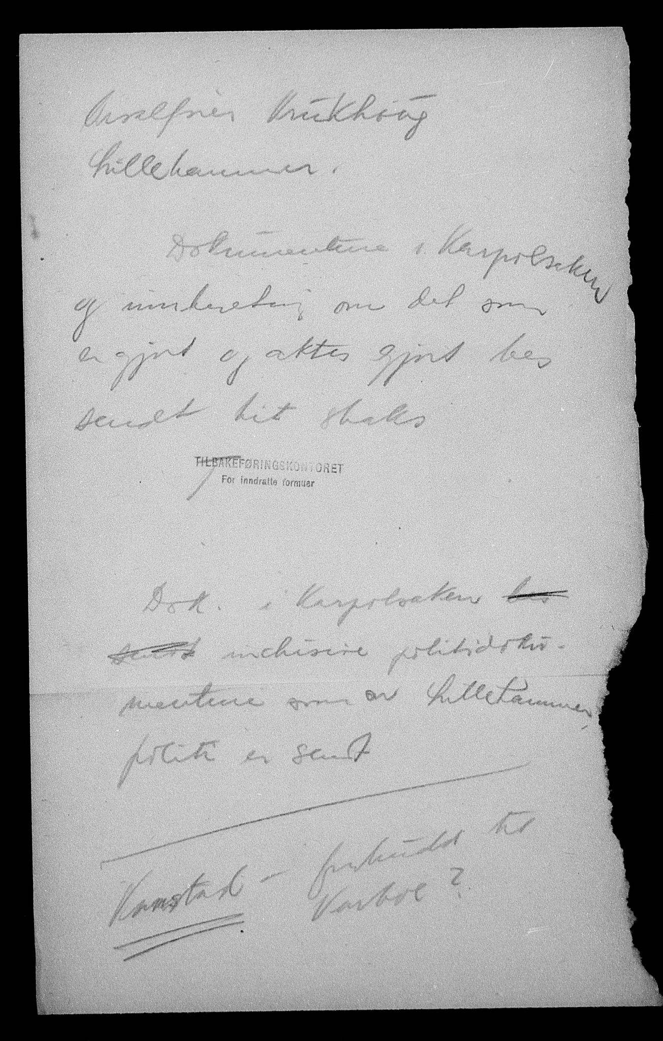 Justisdepartementet, Tilbakeføringskontoret for inndratte formuer, AV/RA-S-1564/H/Hc/Hcc/L0949: --, 1945-1947, p. 486