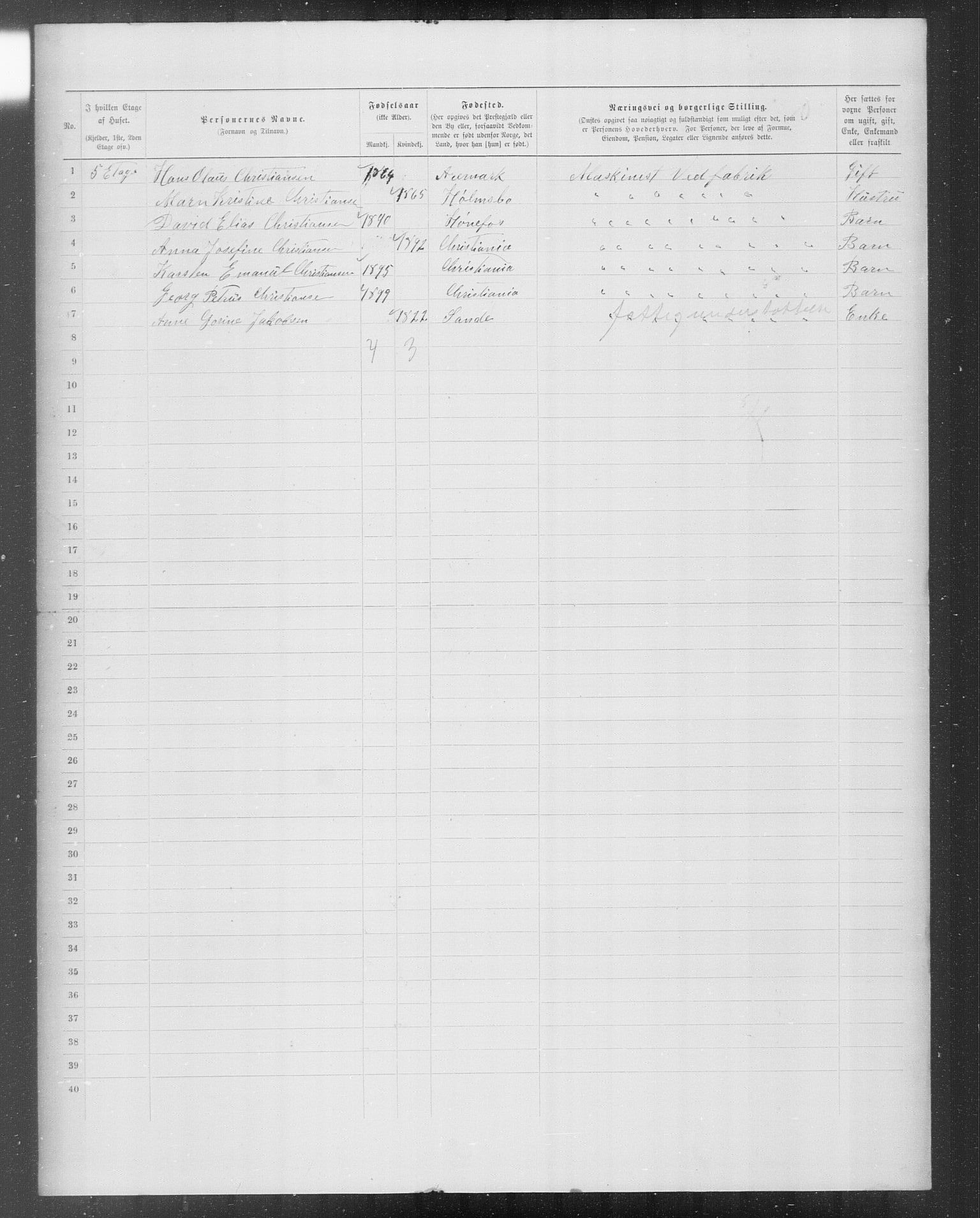 OBA, Municipal Census 1899 for Kristiania, 1899, p. 9032