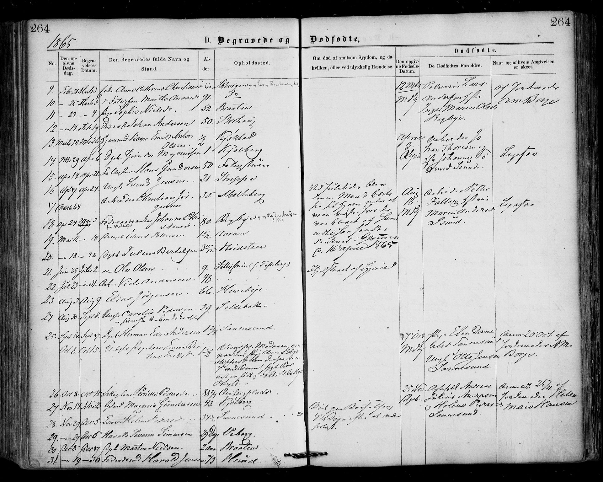 Borge prestekontor Kirkebøker, AV/SAO-A-10903/F/Fa/L0006: Parish register (official) no. I 6, 1861-1874, p. 264