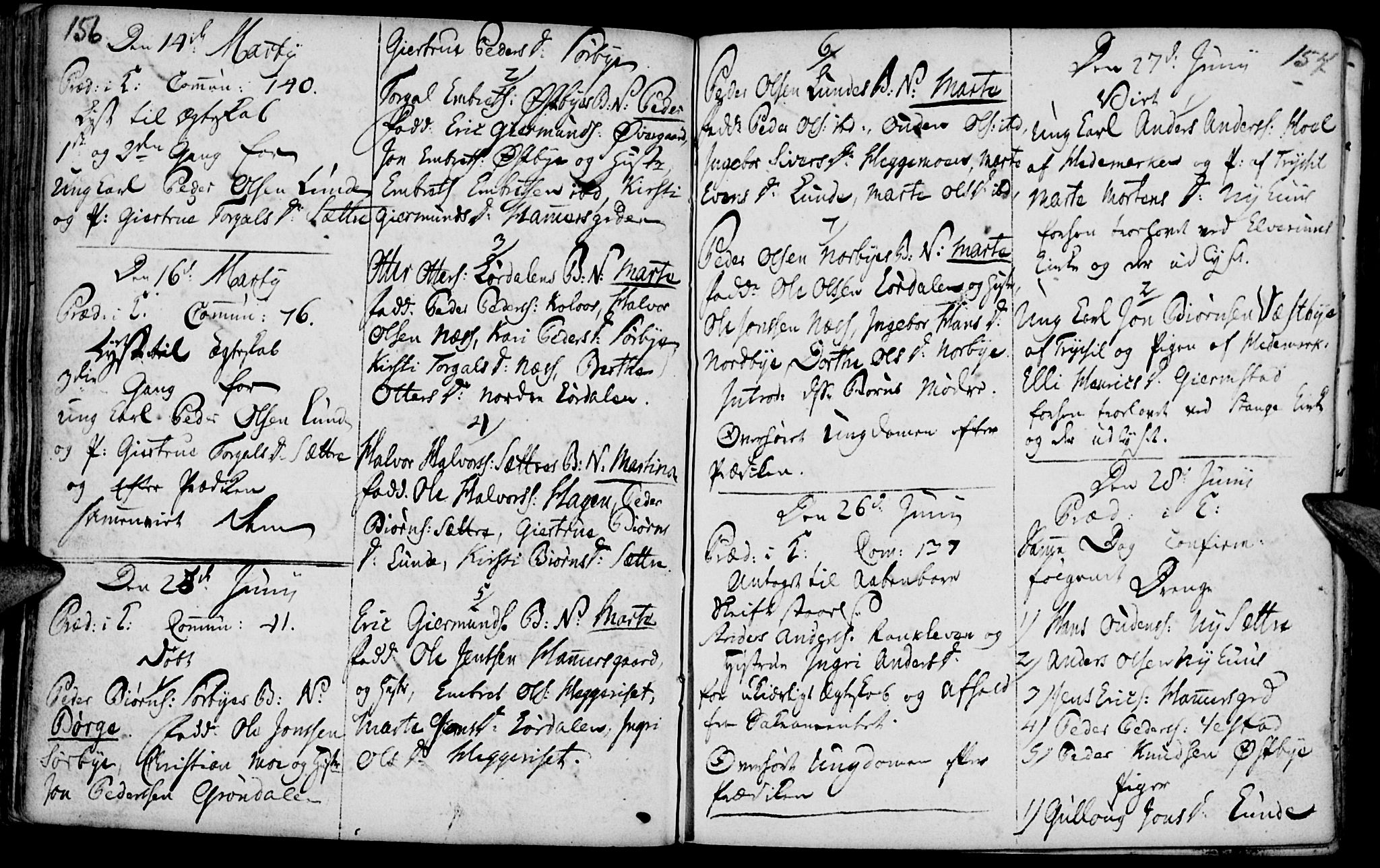 Elverum prestekontor, AV/SAH-PREST-044/H/Ha/Haa/L0004: Parish register (official) no. 4, 1761-1780, p. 156-157