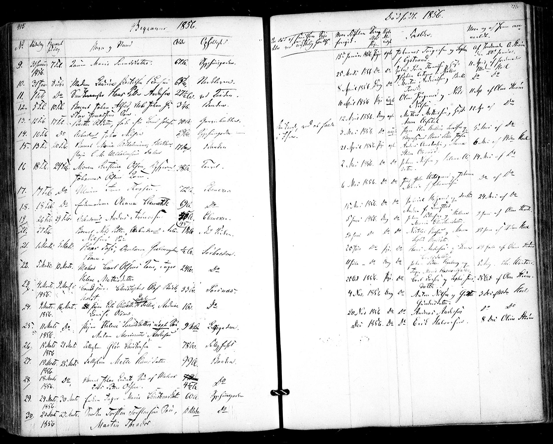 Halden prestekontor Kirkebøker, AV/SAO-A-10909/F/Fa/L0006: Parish register (official) no. I 6, 1845-1856, p. 415