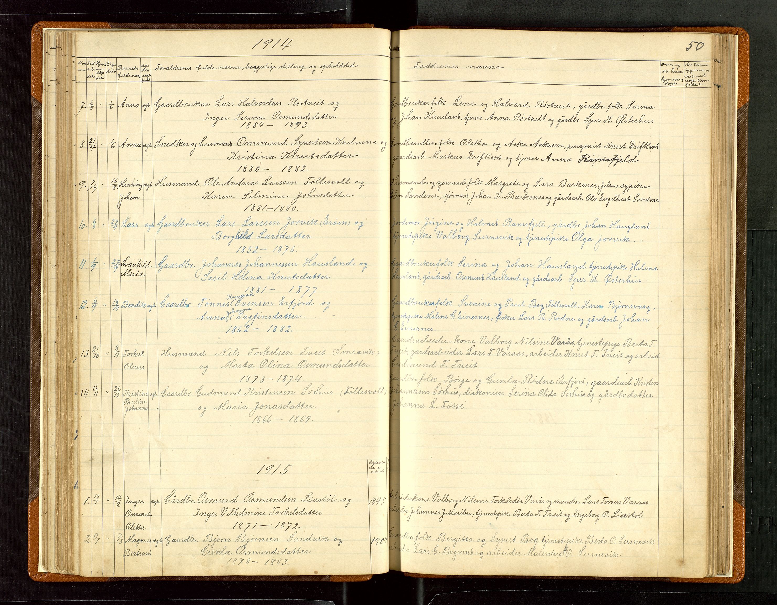 Jelsa sokneprestkontor, SAST/A-101842/01/V: Parish register (copy) no. B 6, 1890-1949, p. 50