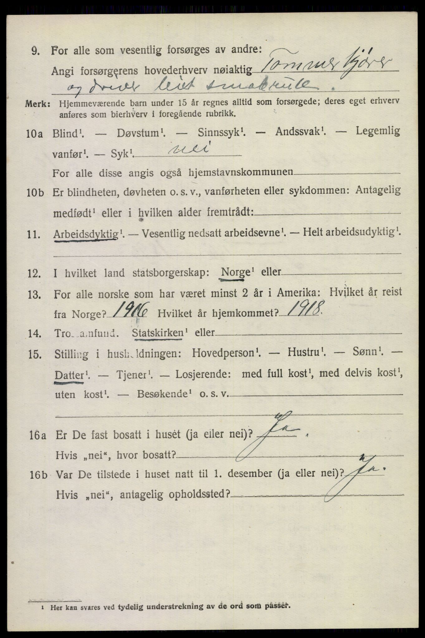 SAKO, 1920 census for Solum, 1920, p. 15691