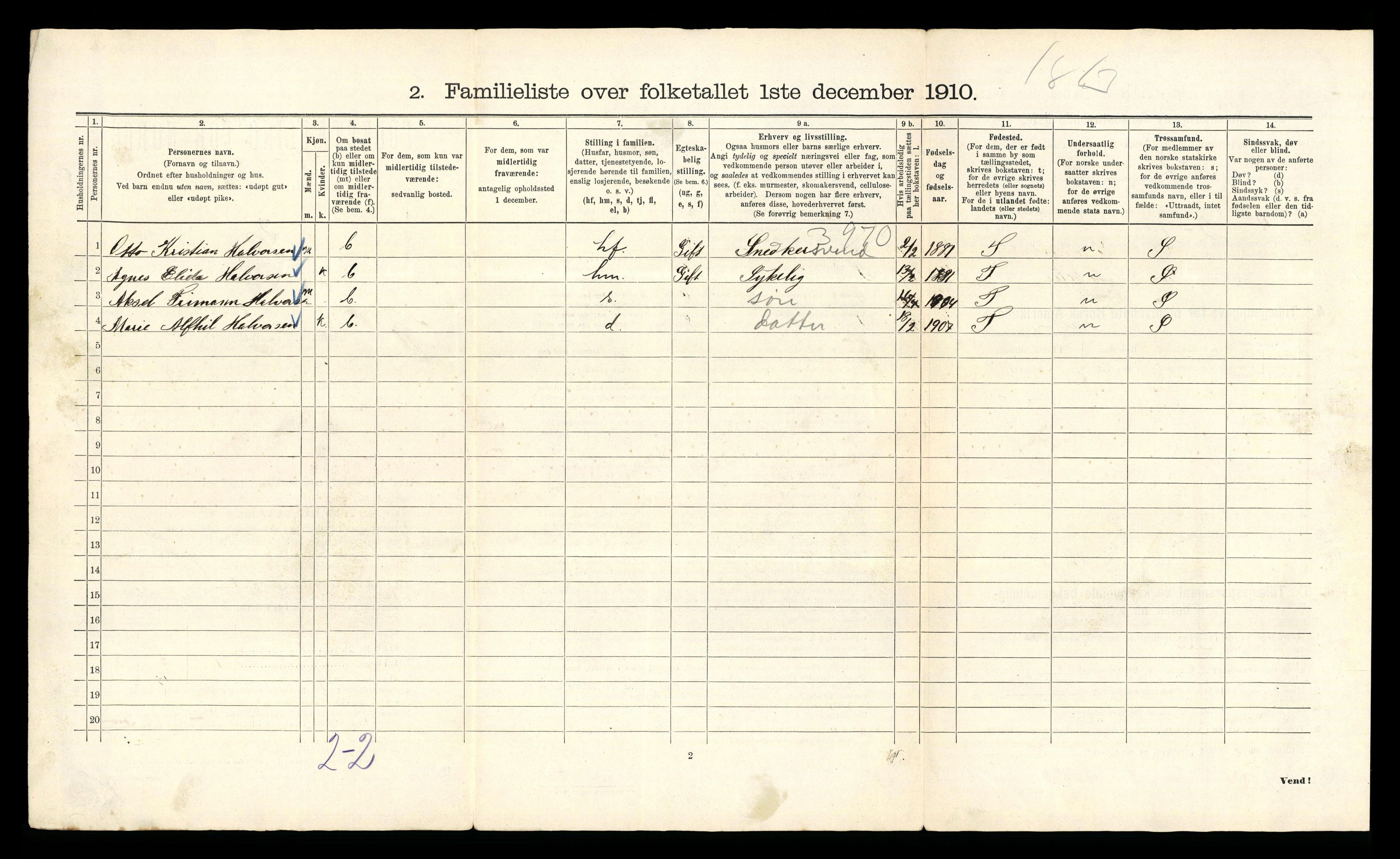 RA, 1910 census for Kristiania, 1910, p. 96957