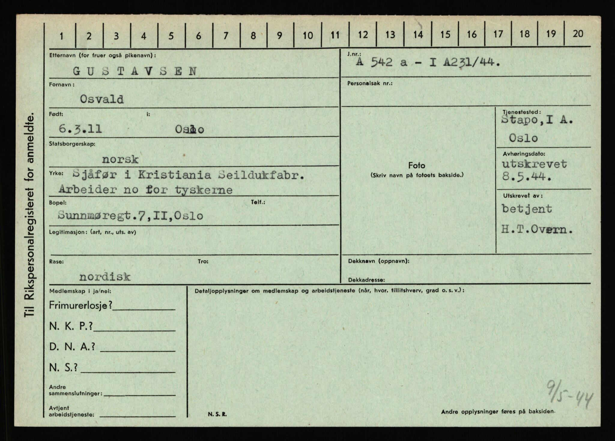 Statspolitiet - Hovedkontoret / Osloavdelingen, AV/RA-S-1329/C/Ca/L0005: Furali - Hamula, 1943-1945, p. 3308