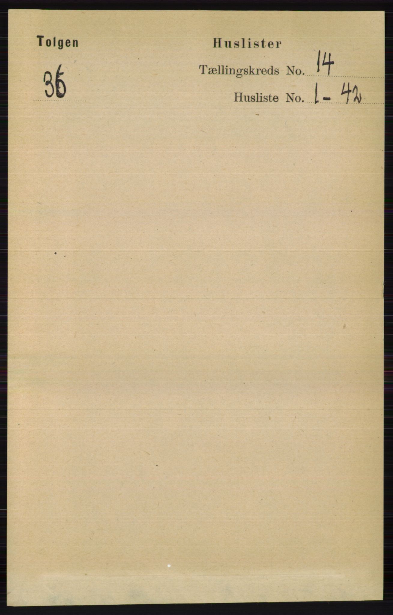 RA, 1891 census for 0436 Tolga, 1891, p. 4080