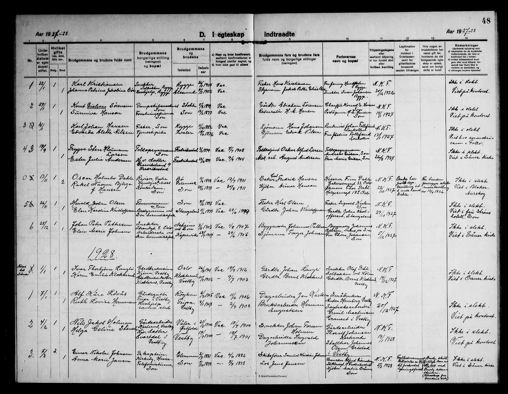 Vestby prestekontor Kirkebøker, AV/SAO-A-10893/G/Gc/L0004: Parish register (copy) no. III 4, 1915-1946, p. 48