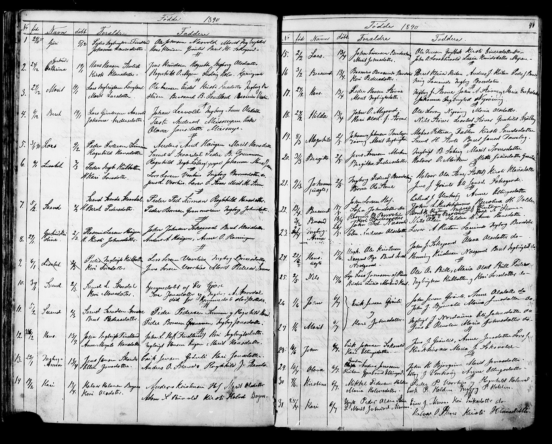 Ministerialprotokoller, klokkerbøker og fødselsregistre - Sør-Trøndelag, SAT/A-1456/686/L0985: Parish register (copy) no. 686C01, 1871-1933, p. 41