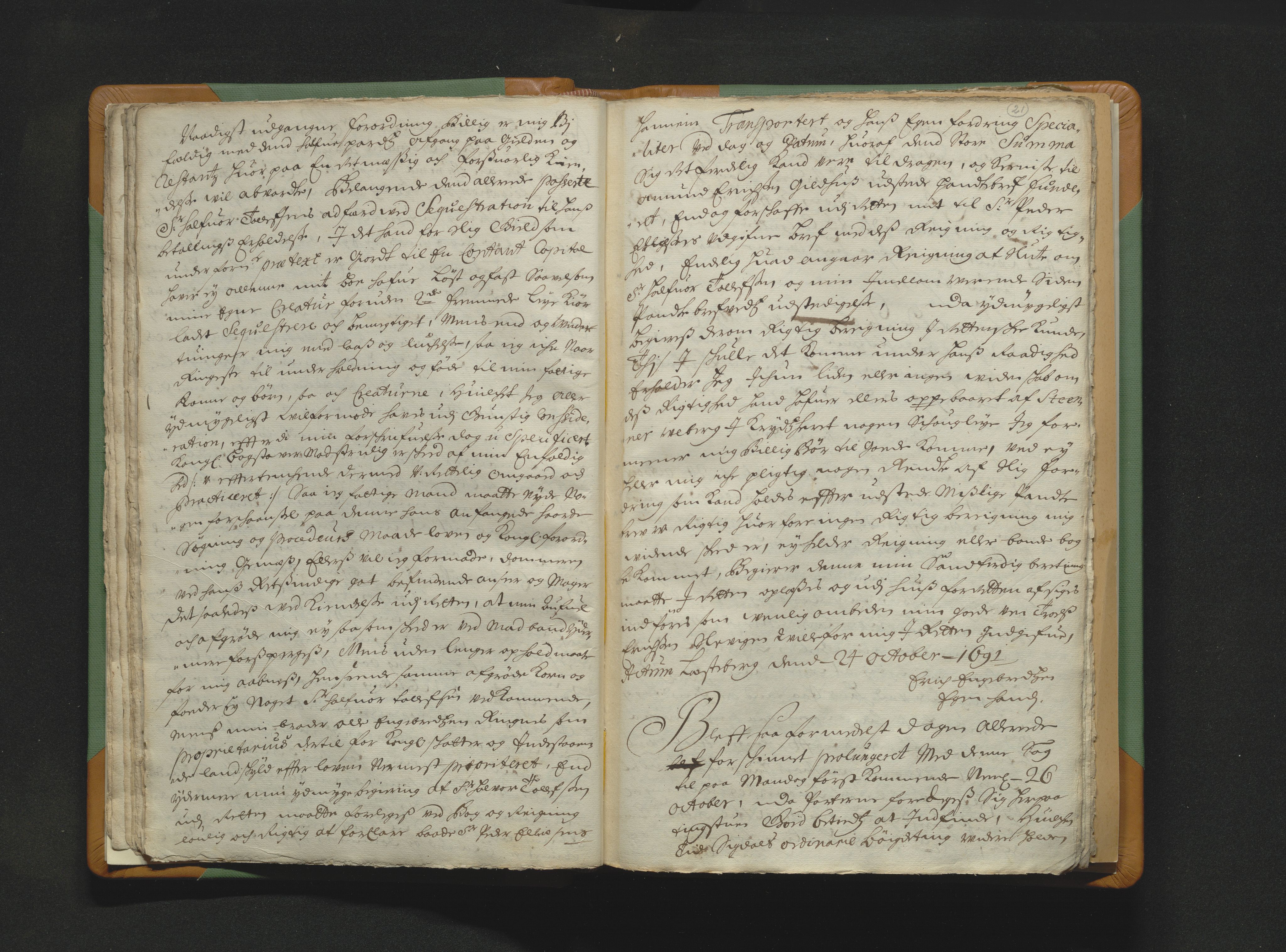 Eiker, Modum og Sigdal sorenskriveri, AV/SAKO-A-123/H/Hb/Hba/L0002b: Skifteprotokoll, 1678-1696, p. 20b-21a