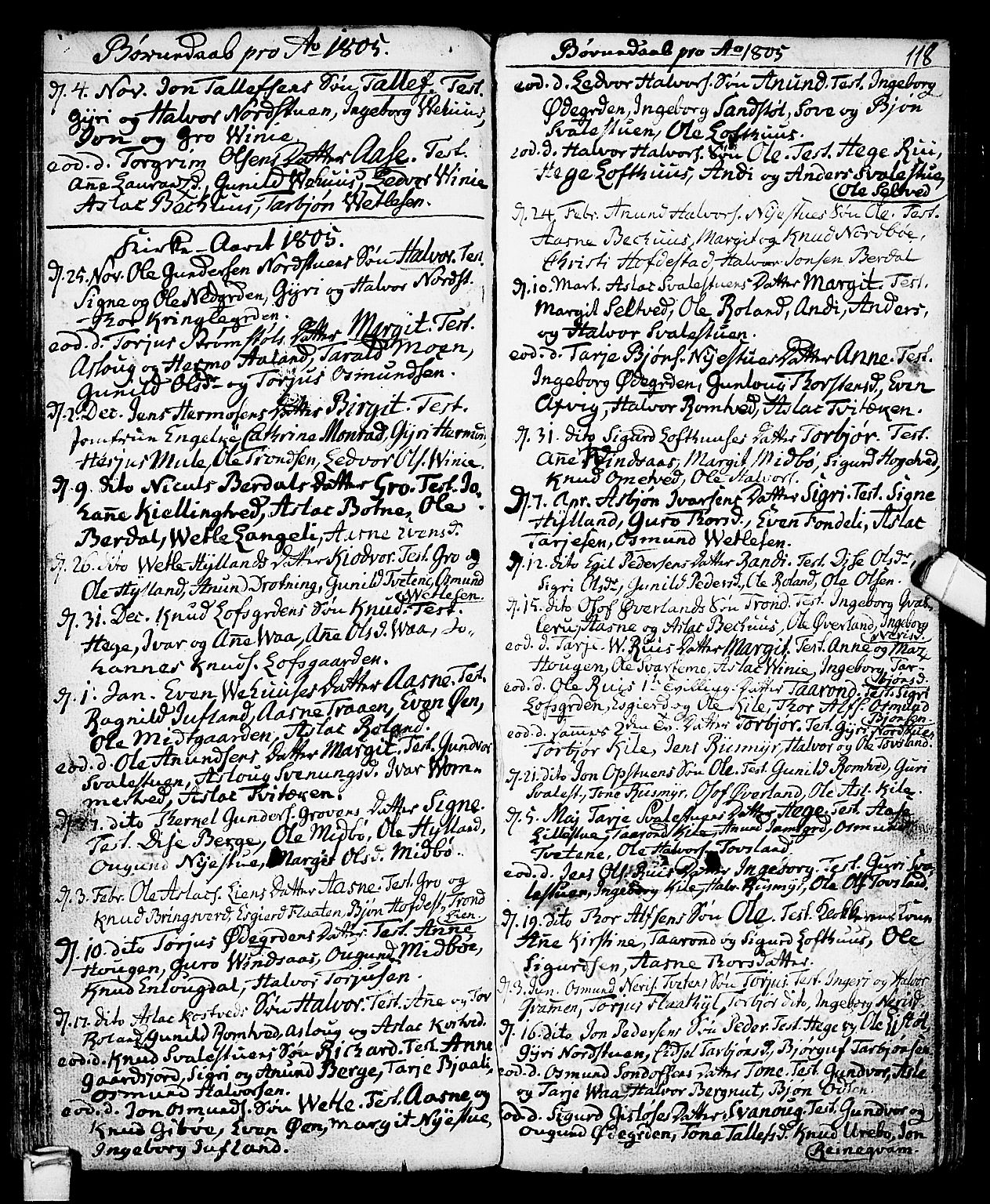 Vinje kirkebøker, SAKO/A-312/F/Fa/L0002: Parish register (official) no. I 2, 1767-1814, p. 118