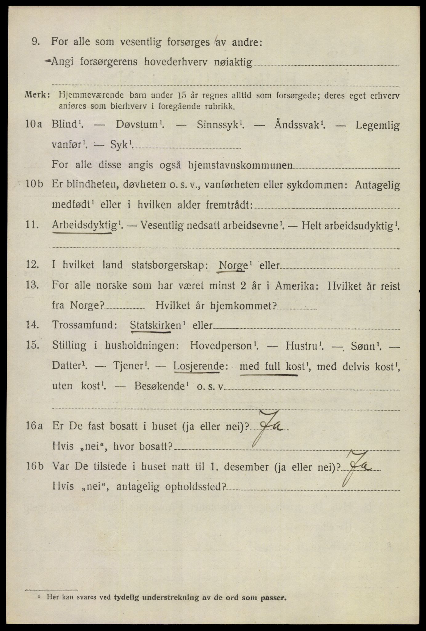 SAO, 1920 census for Ullensaker, 1920, p. 3900