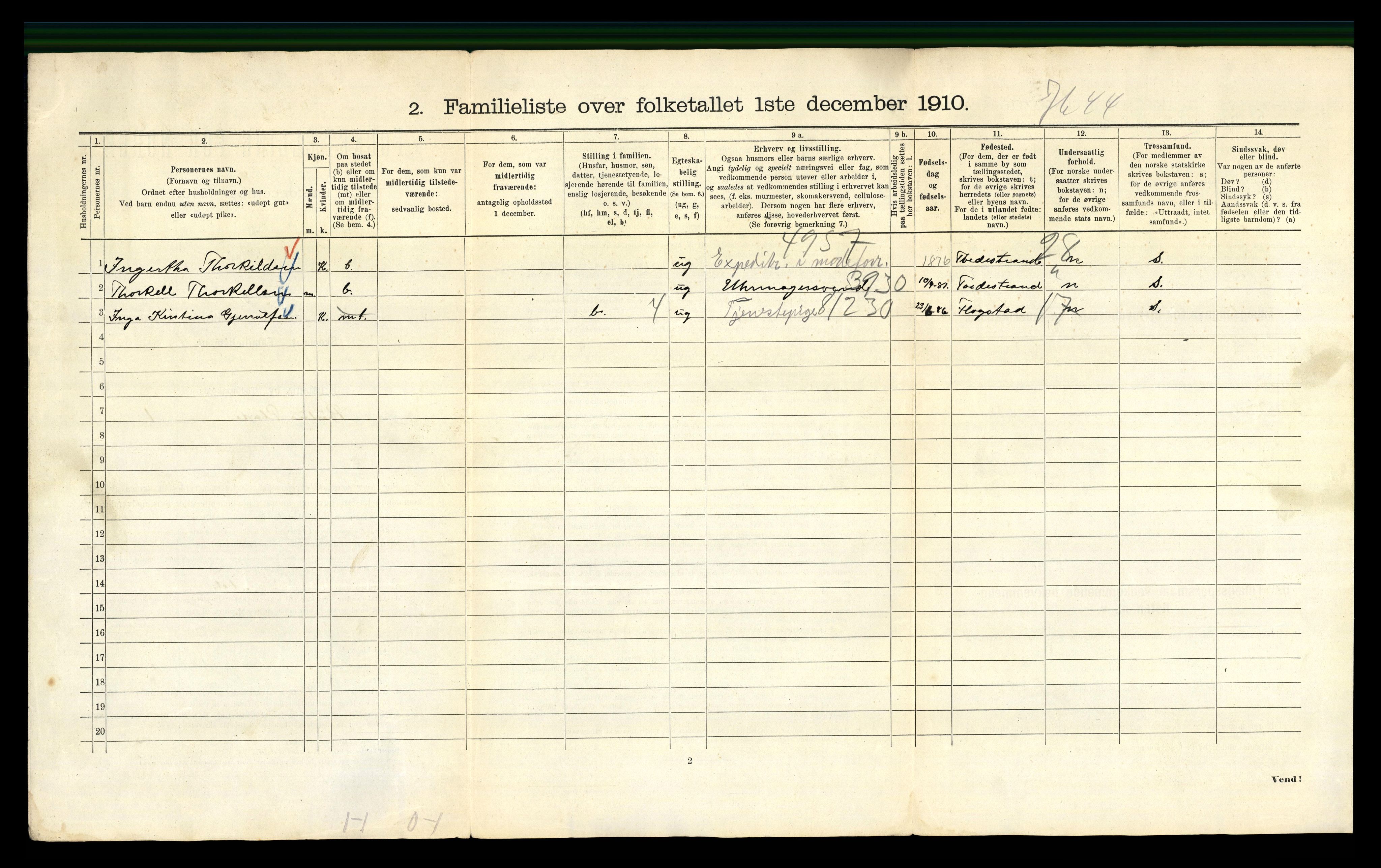 RA, 1910 census for Kristiania, 1910, p. 76246