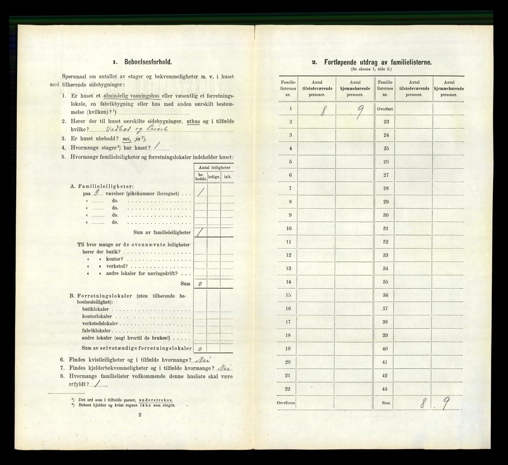 RA, 1910 census for Namsos, 1910, p. 381