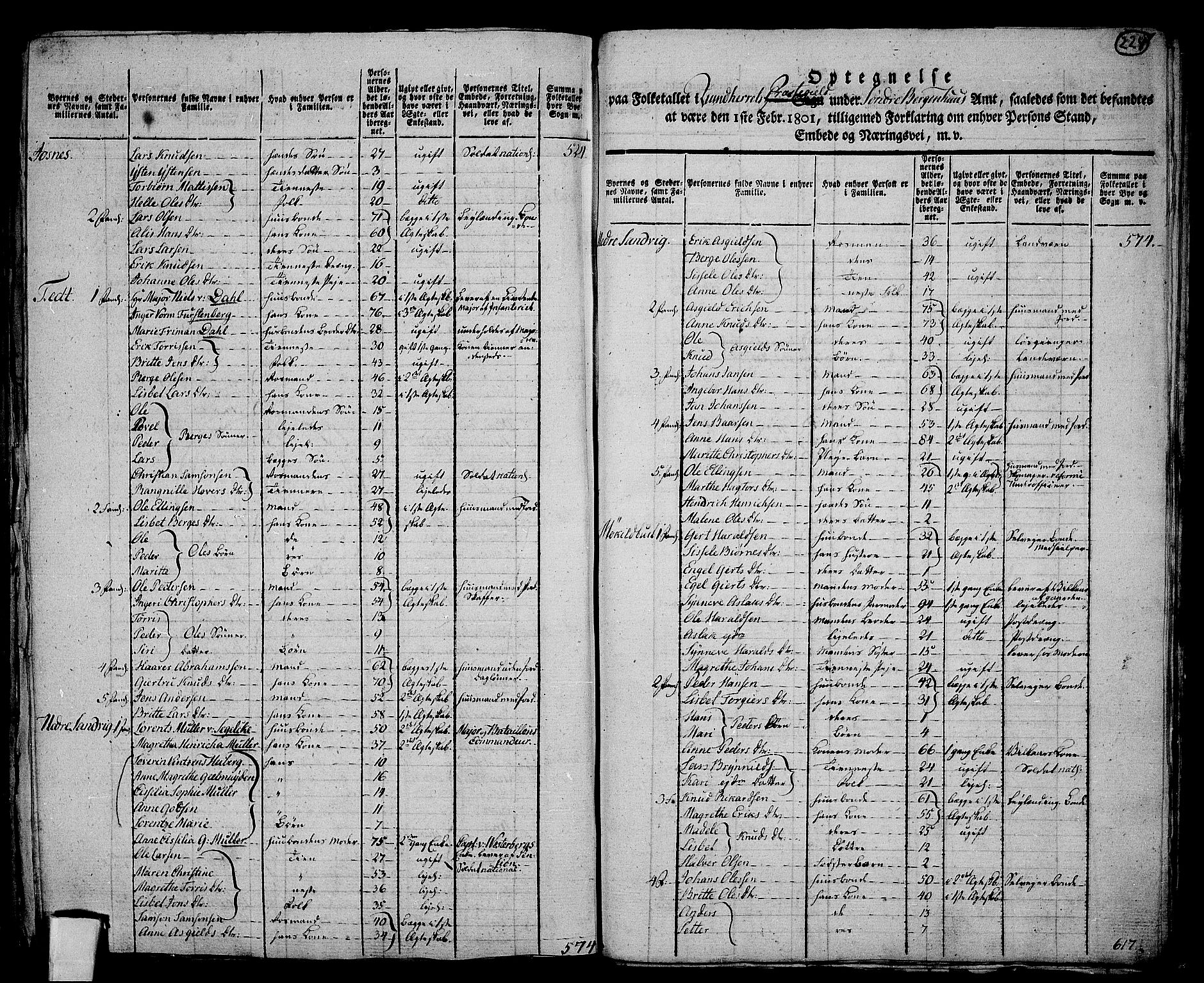 RA, 1801 census for 1224P Kvinnherad, 1801, p. 223b-224a