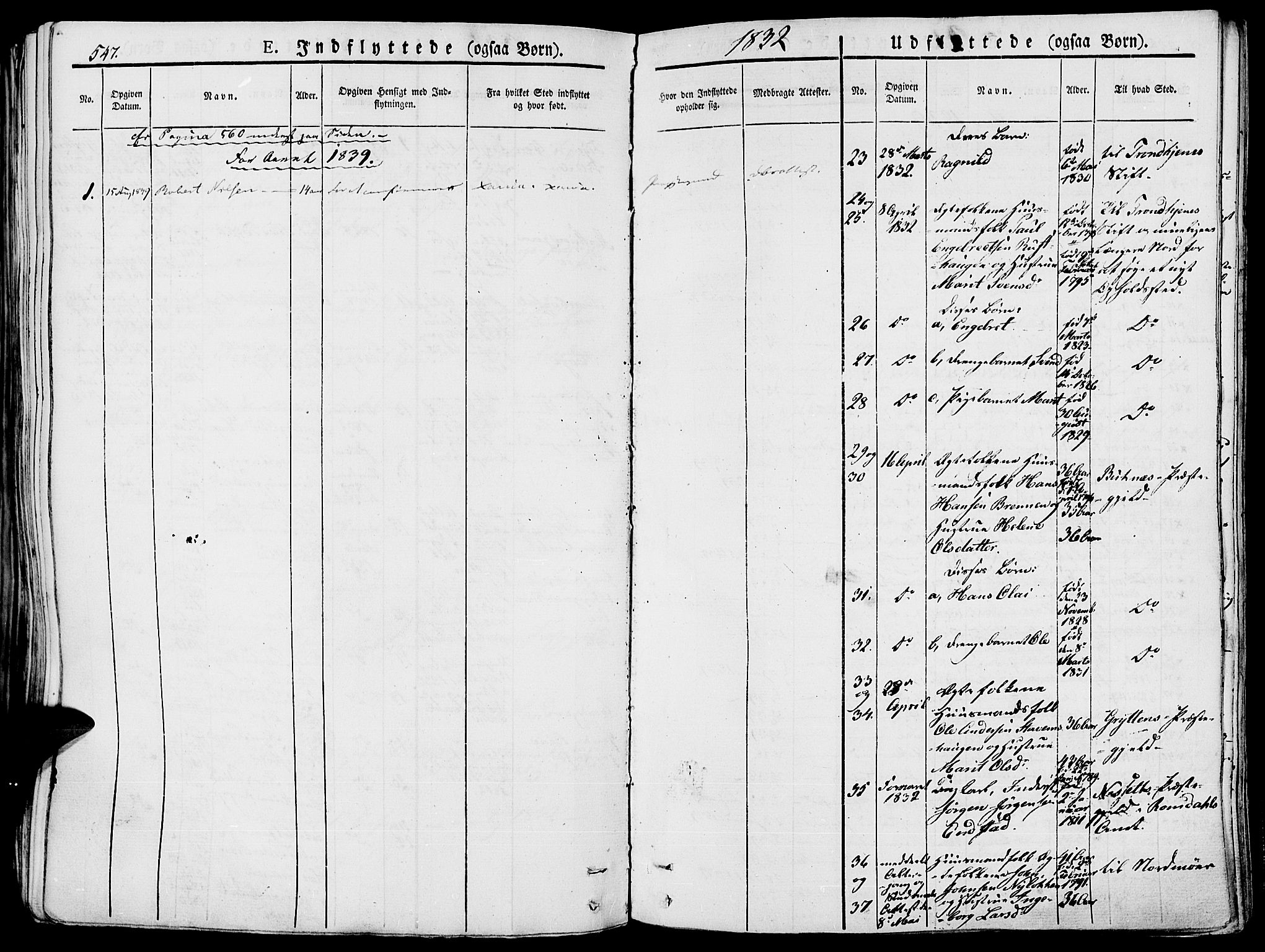 Lesja prestekontor, SAH/PREST-068/H/Ha/Haa/L0005: Parish register (official) no. 5, 1830-1842, p. 547