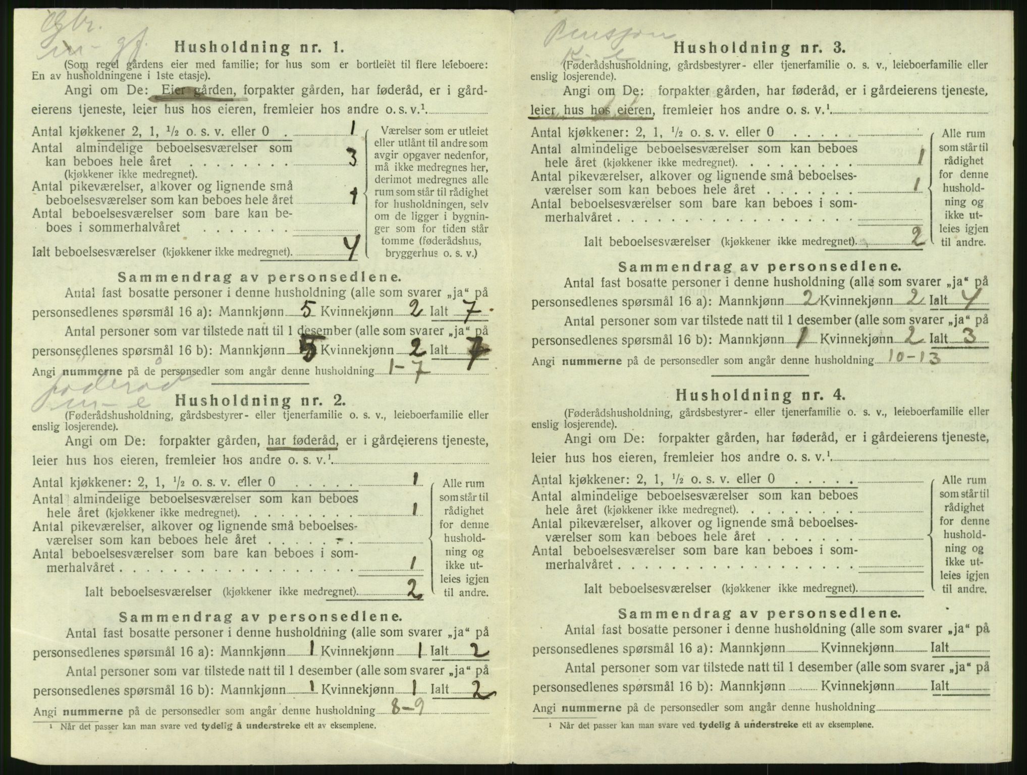 SAT, 1920 census for Hjørundfjord, 1920, p. 70