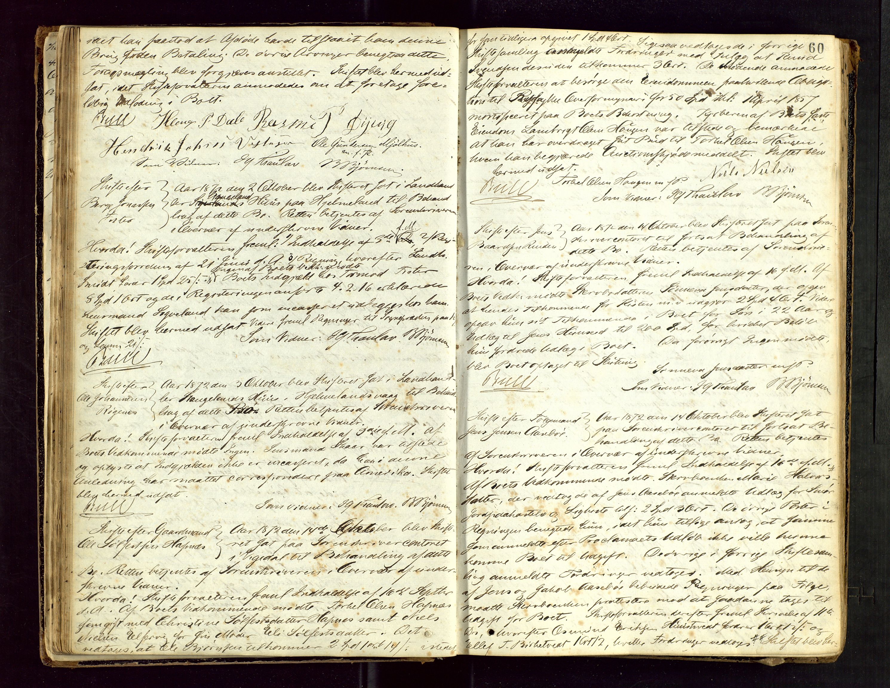 Ryfylke tingrett, AV/SAST-A-100055/001/IV/IVF/L0008: Skifteforhandlingsprotokoll B 2, 1870-1879, p. 60