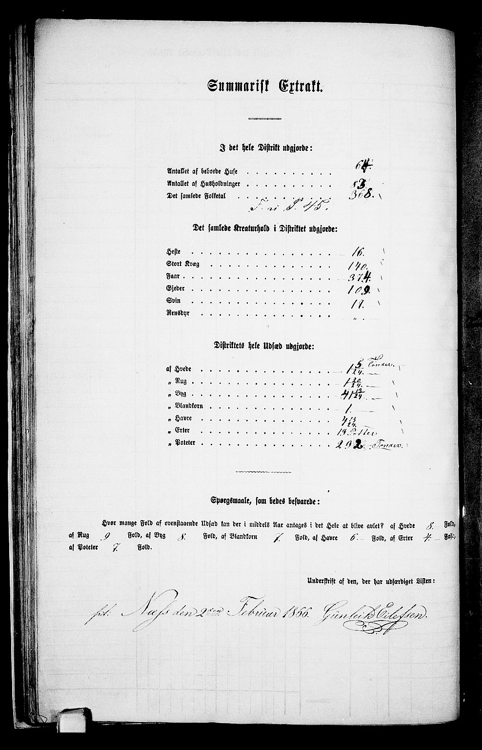 RA, 1865 census for Kviteseid, 1865, p. 26