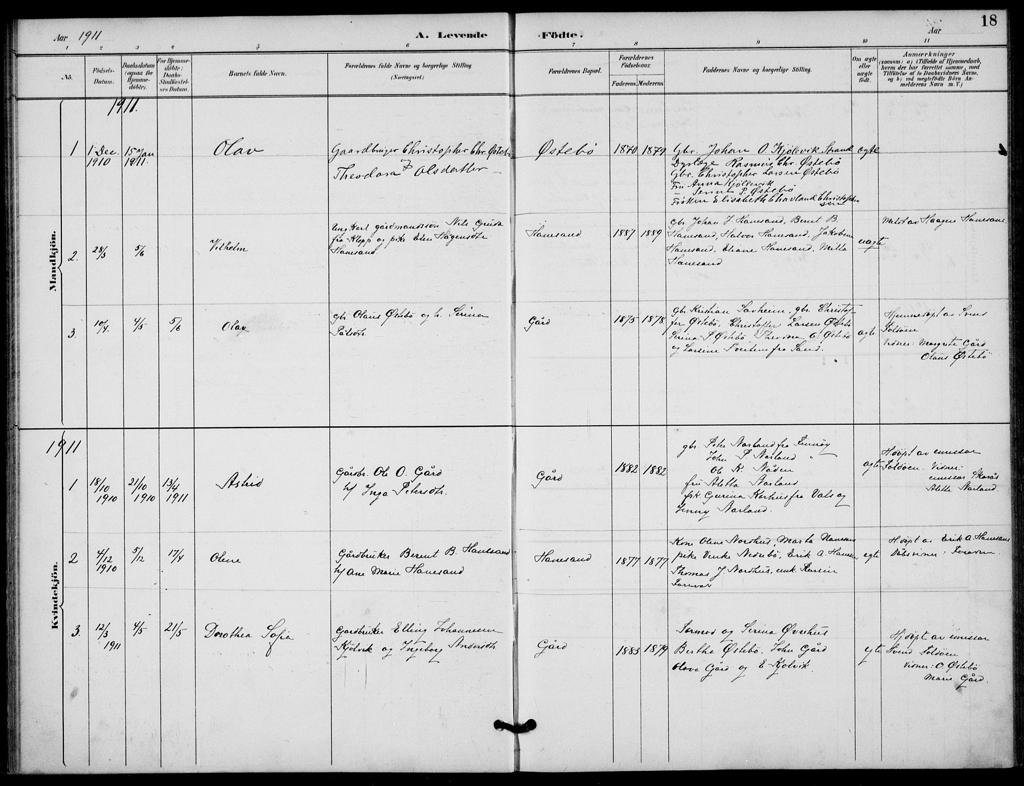 Finnøy sokneprestkontor, SAST/A-101825/H/Ha/Haa/L0012: Parish register (official) no. A 12, 1889-1917, p. 18