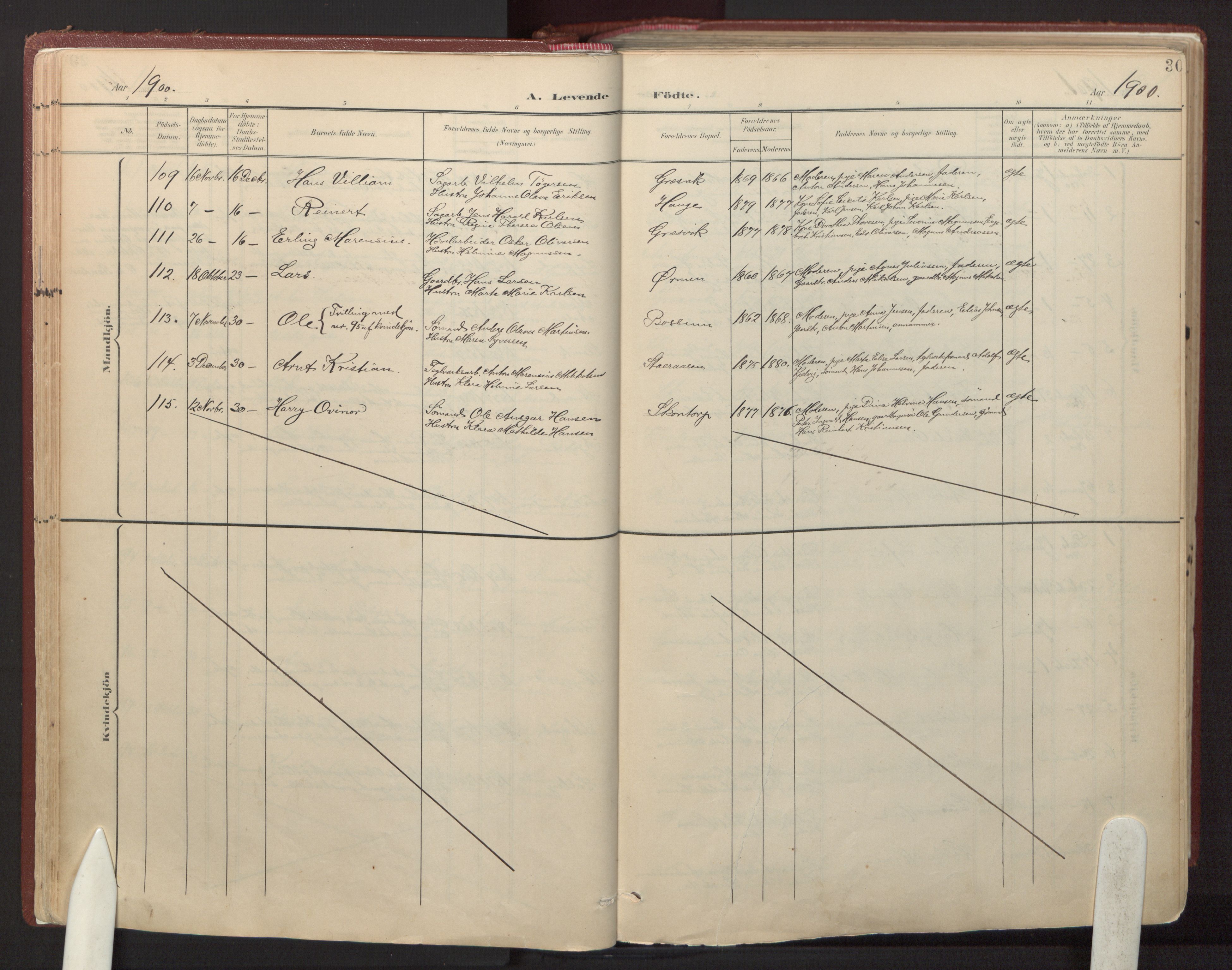 Onsøy prestekontor Kirkebøker, AV/SAO-A-10914/F/Fa/L0008: Parish register (official) no. I 8, 1899-1923, p. 30