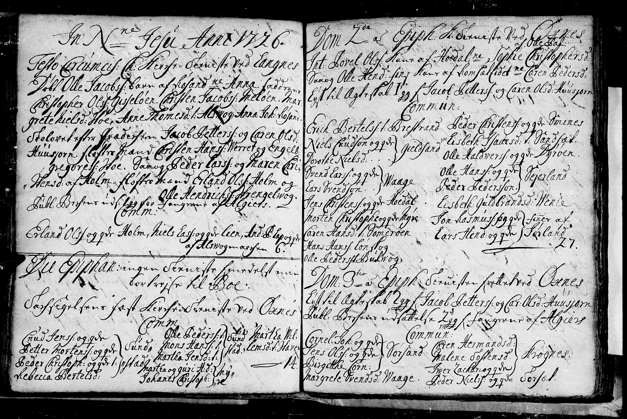 Ministerialprotokoller, klokkerbøker og fødselsregistre - Nordland, AV/SAT-A-1459/893/L1328: Parish register (official) no. 893A01, 1718-1749