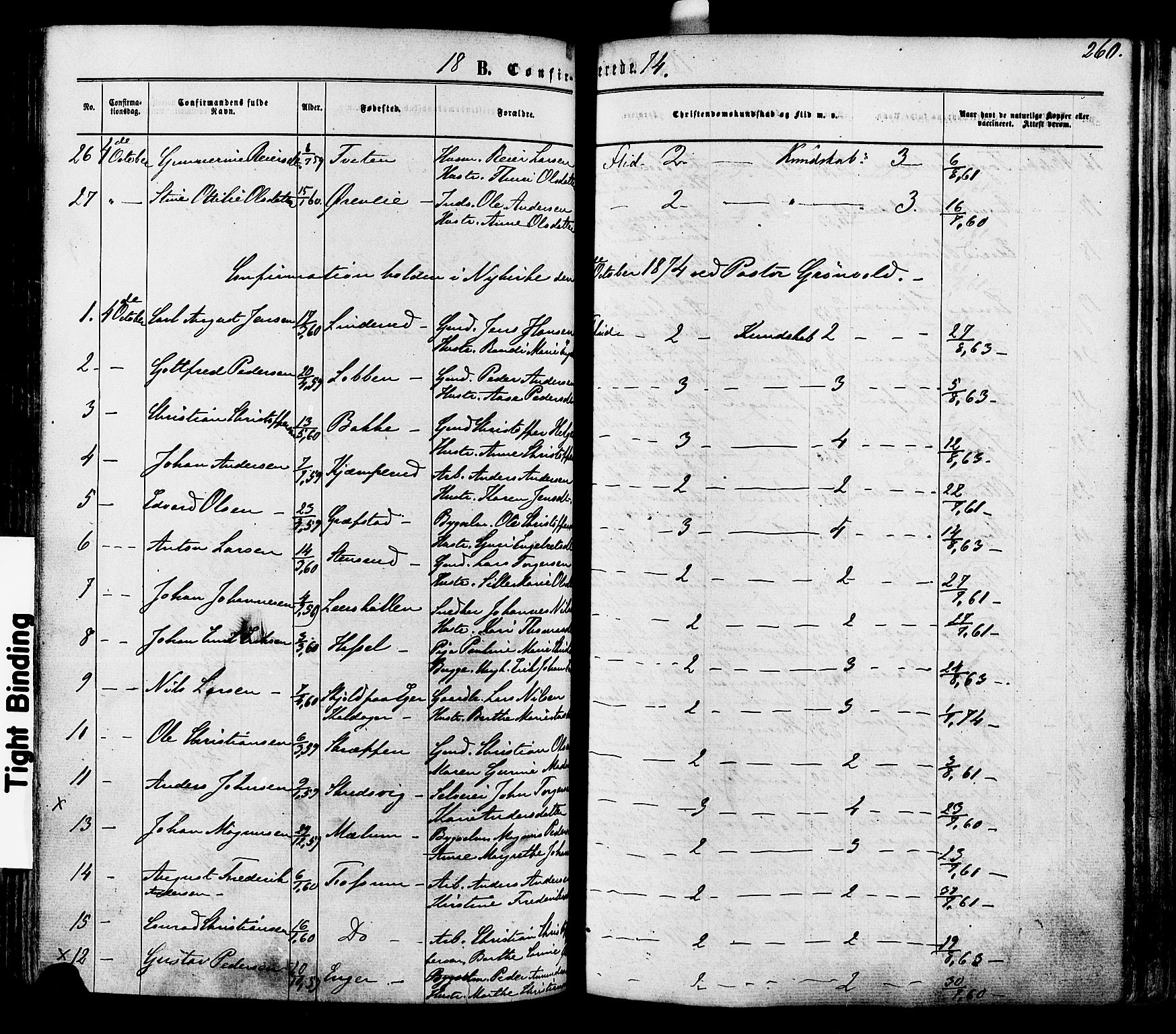 Modum kirkebøker, SAKO/A-234/F/Fa/L0010: Parish register (official) no. 10, 1865-1876, p. 260