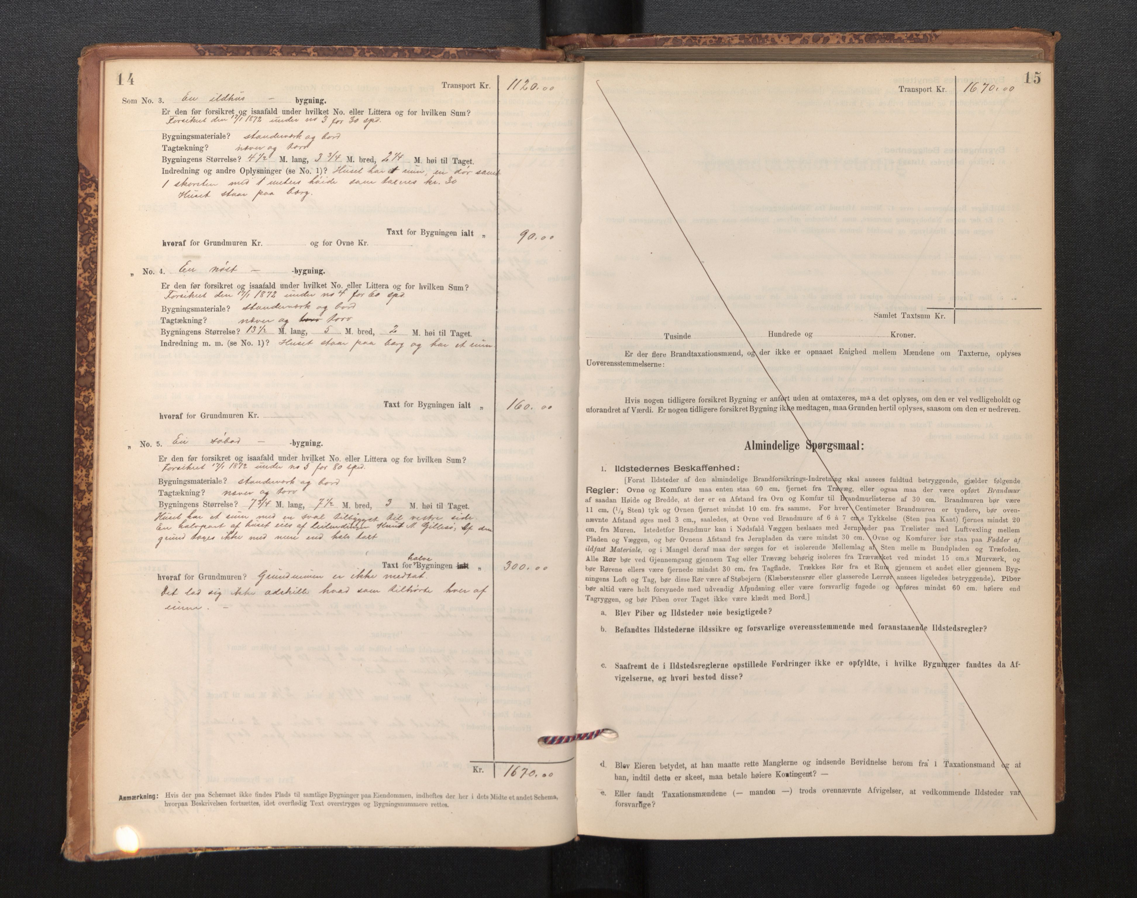 Lensmannen i Askvoll, AV/SAB-A-26301/0012/L0004: Branntakstprotokoll, skjematakst og liste over branntakstmenn, 1895-1932, p. 14-15